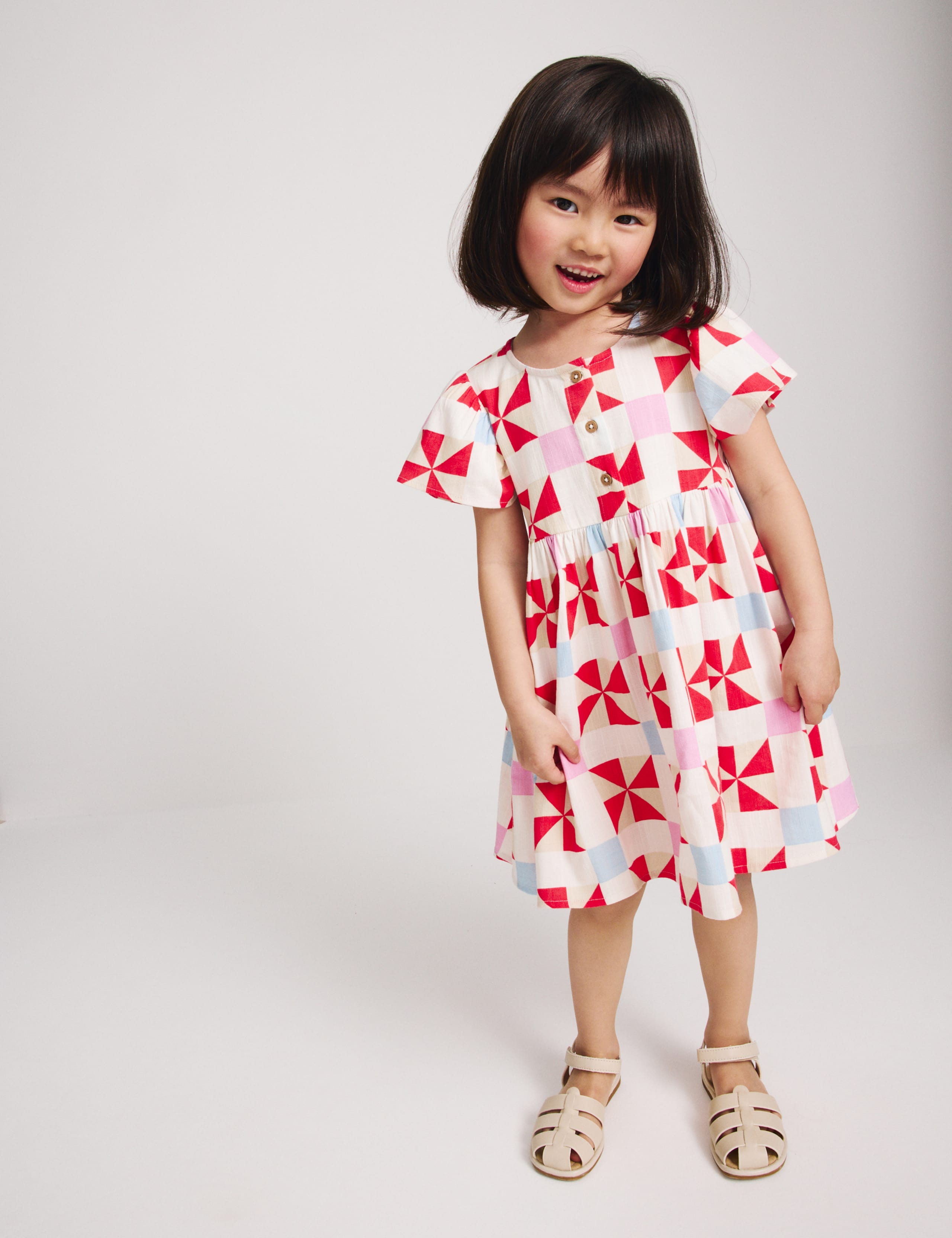 Cotton Rich Patchwork Dress (2-10 Yrs) 3 of 6