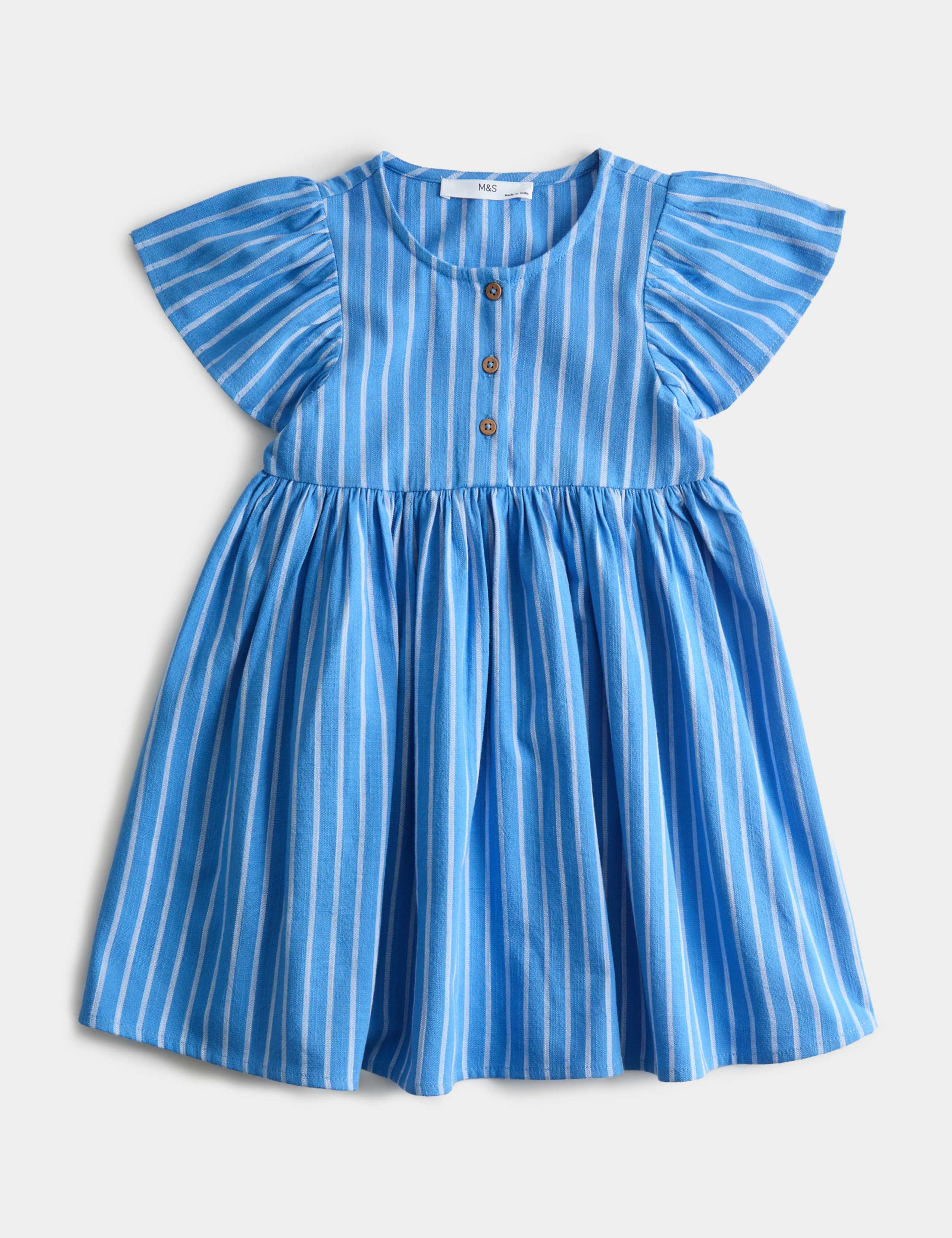 Pure Cotton Striped Dress (2-10 Yrs) 2 of 7