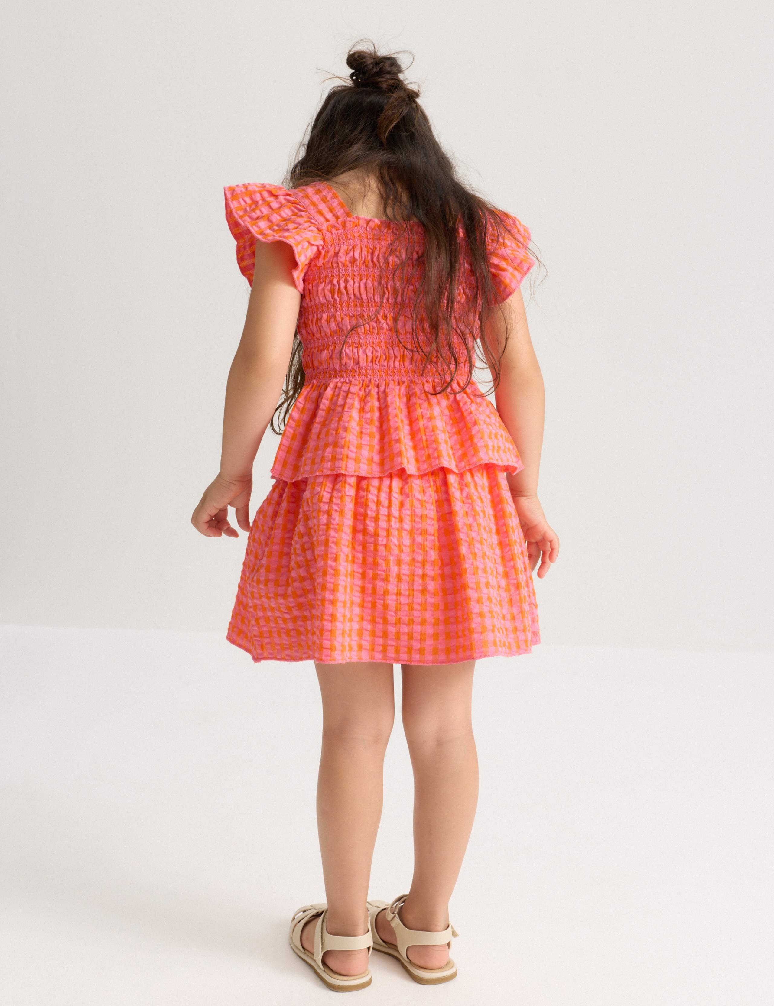 Pure Cotton Gingham Shirred Outfit (2-8 Yrs) 5 of 7