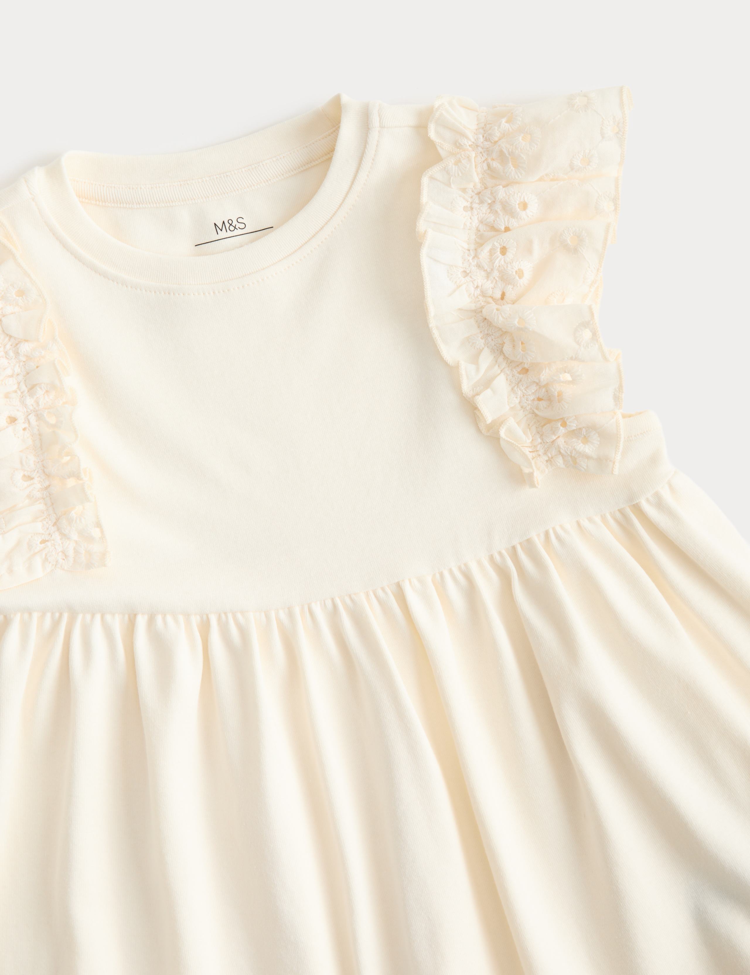 Cotton Rich Broderie Dress (2-8 Yrs) 2 of 2