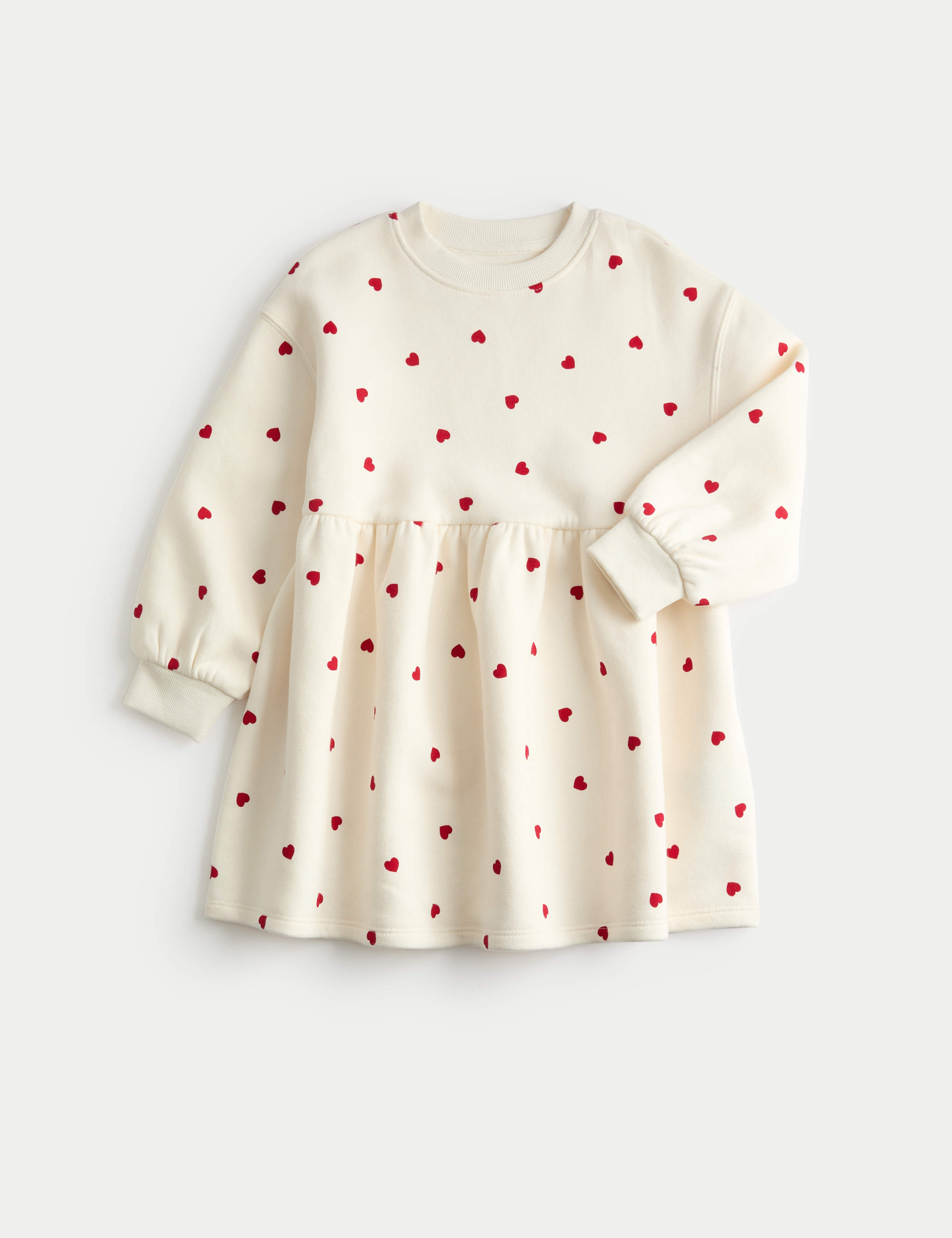 Cotton Rich Ditsy Heart Dress (2-10 Years) 1 of 2