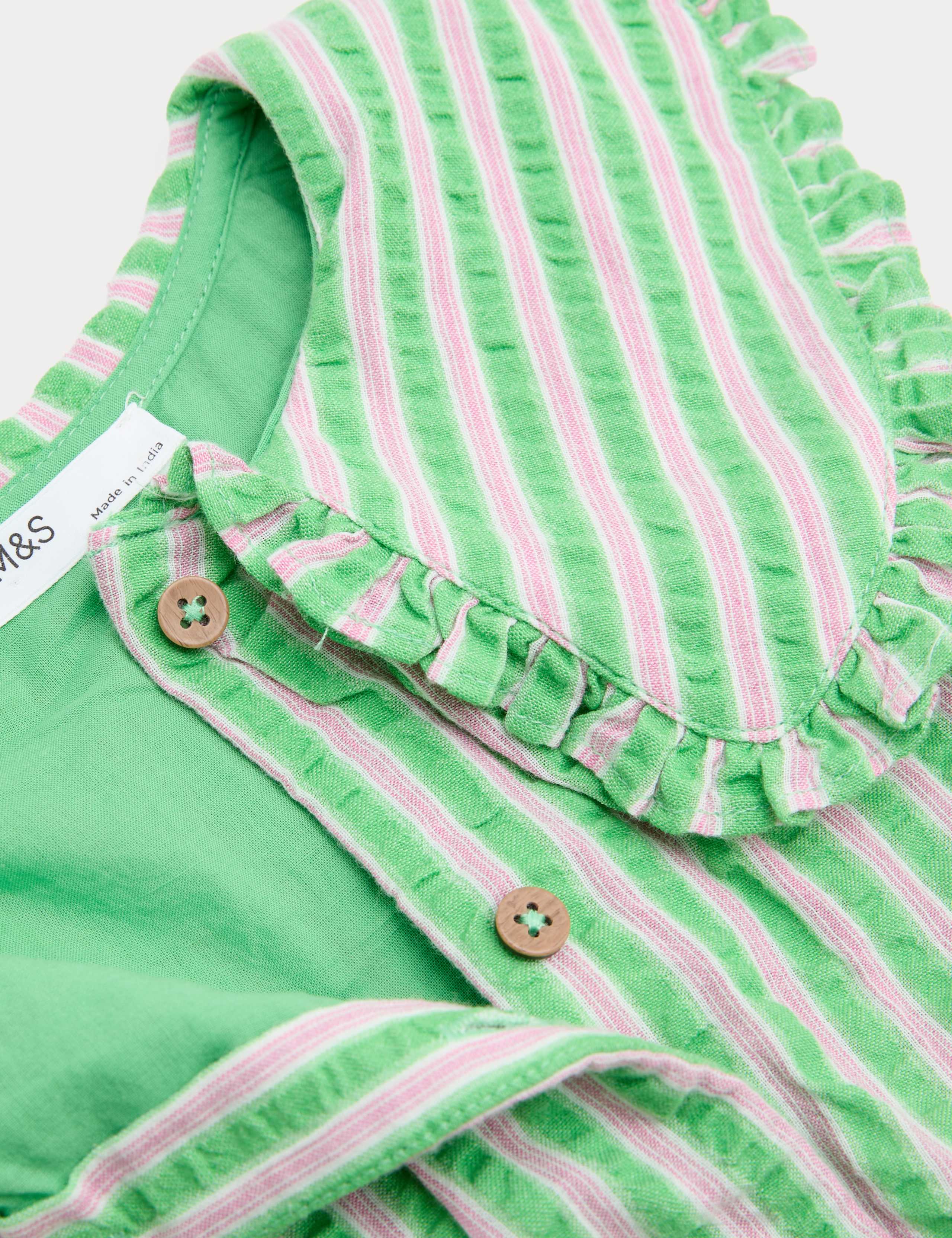 Pure Cotton Striped Collared Dress (2-8 Yrs) 2 of 2