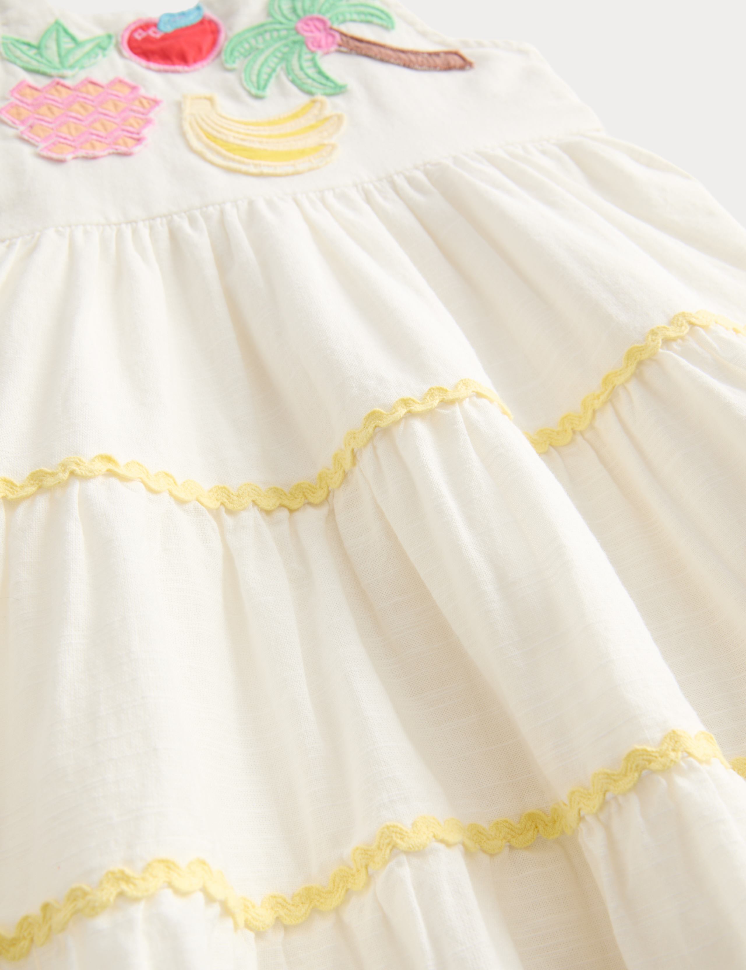 Pure Cotton Tropical Fruit Dress (2-10 Yrs) 3 of 3