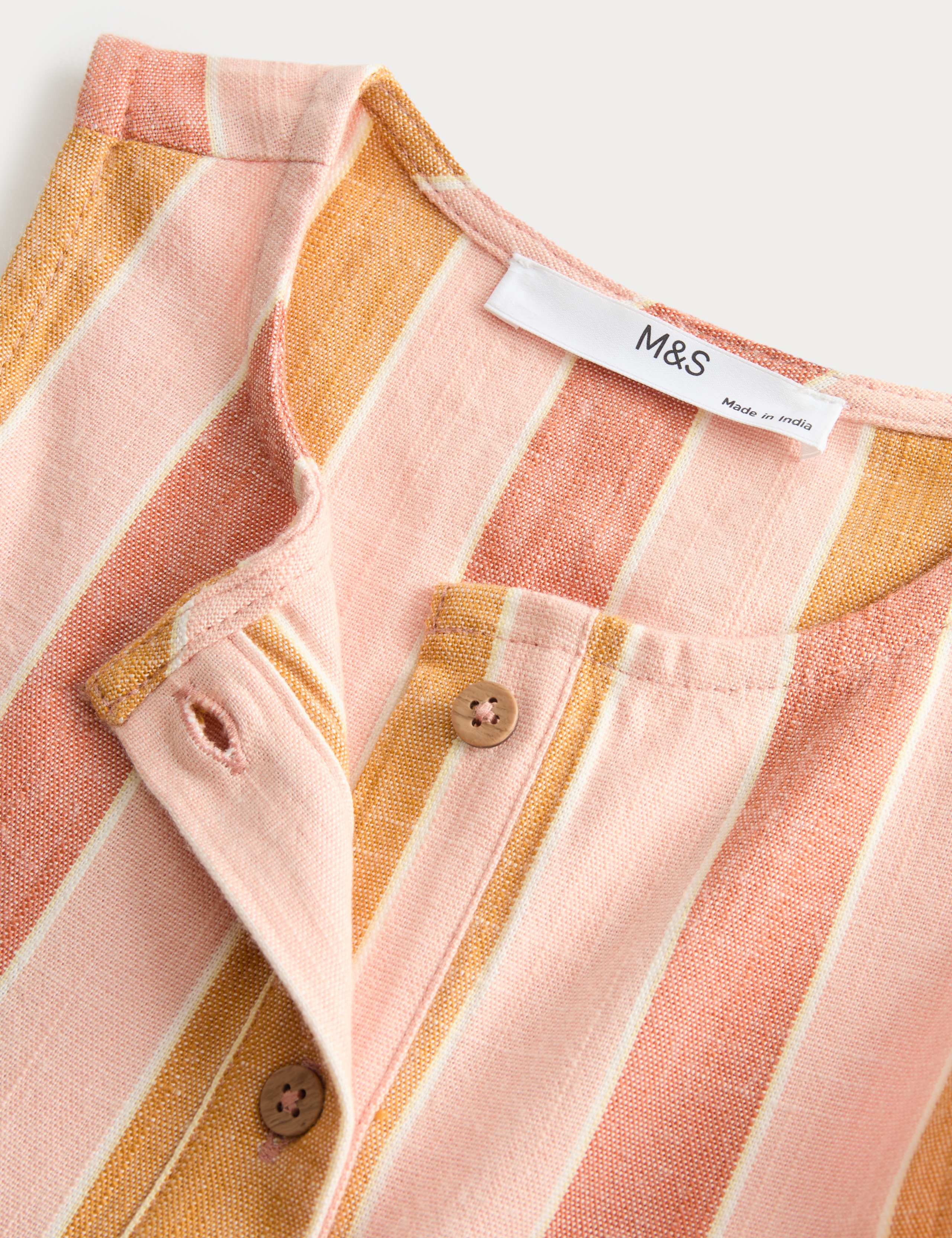 Cotton Rich Woven Striped Dress (2-10 Yrs) 2 of 2