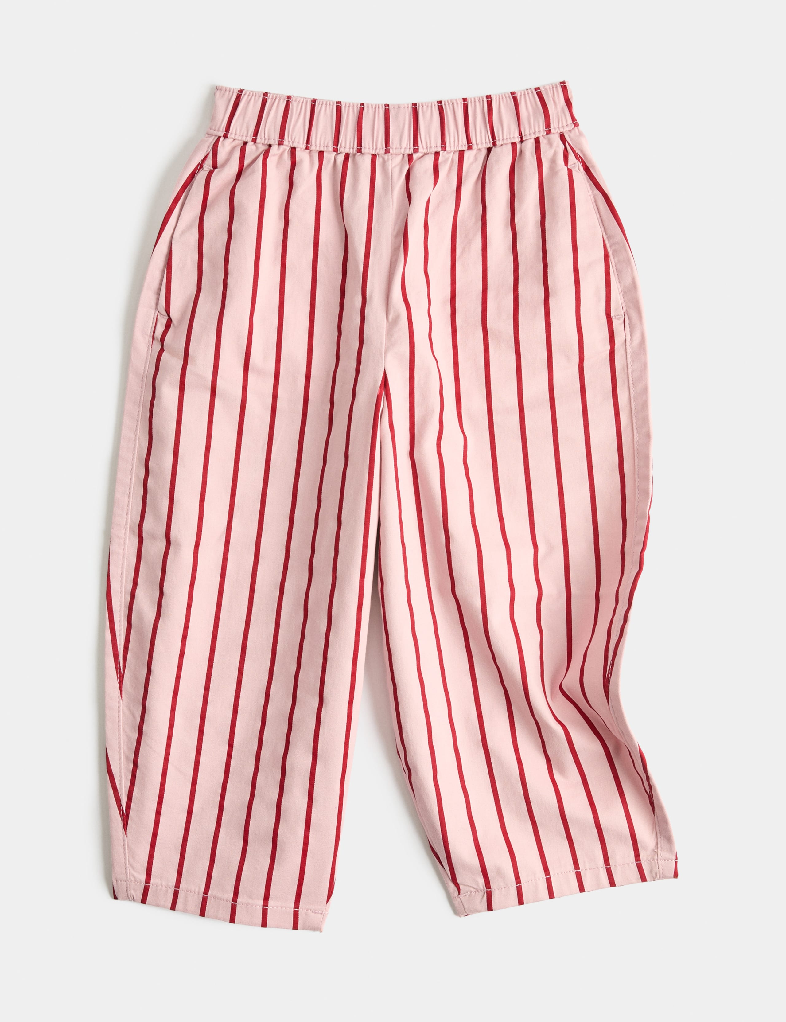Cotton Rich Woven Striped Balloon Trousers (2-8 Yrs) 2 of 7