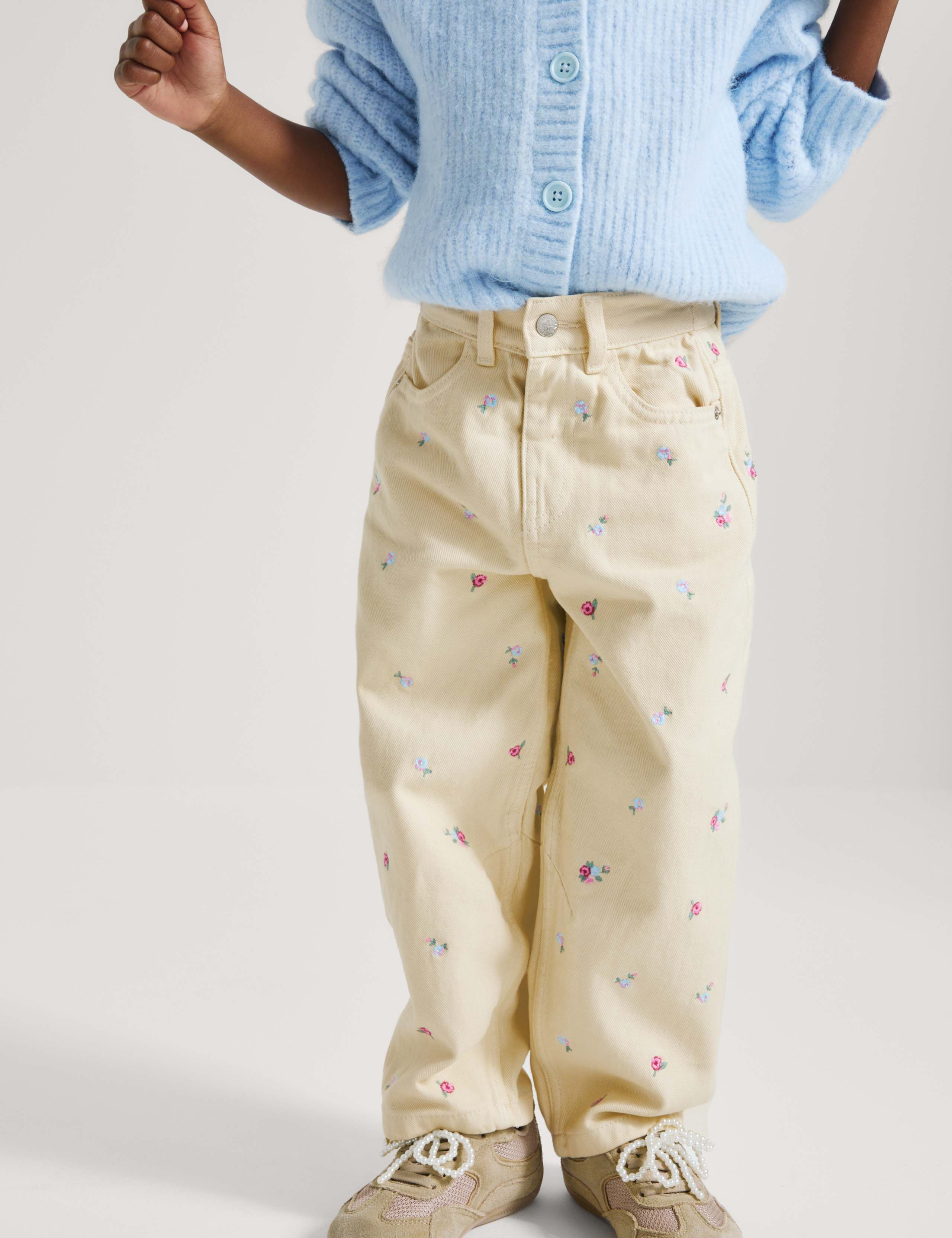 Barrel Denim Embroidered Jeans (2-8 Yrs) 5 of 7