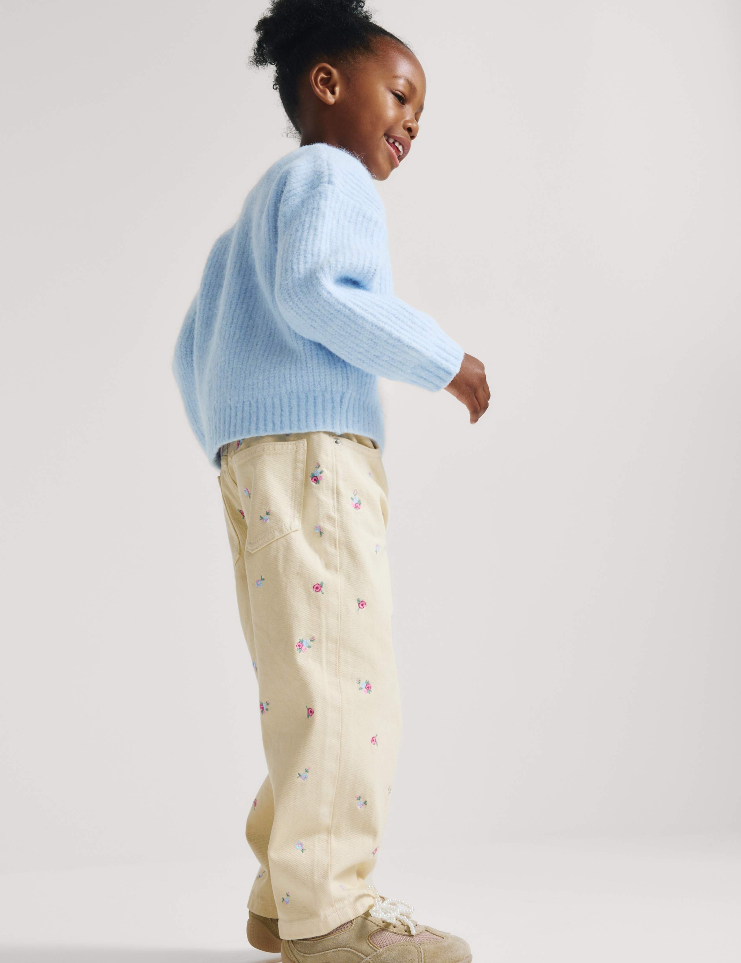 Barrel Denim Embroidered Jeans (2-8 Yrs) 7 of 7