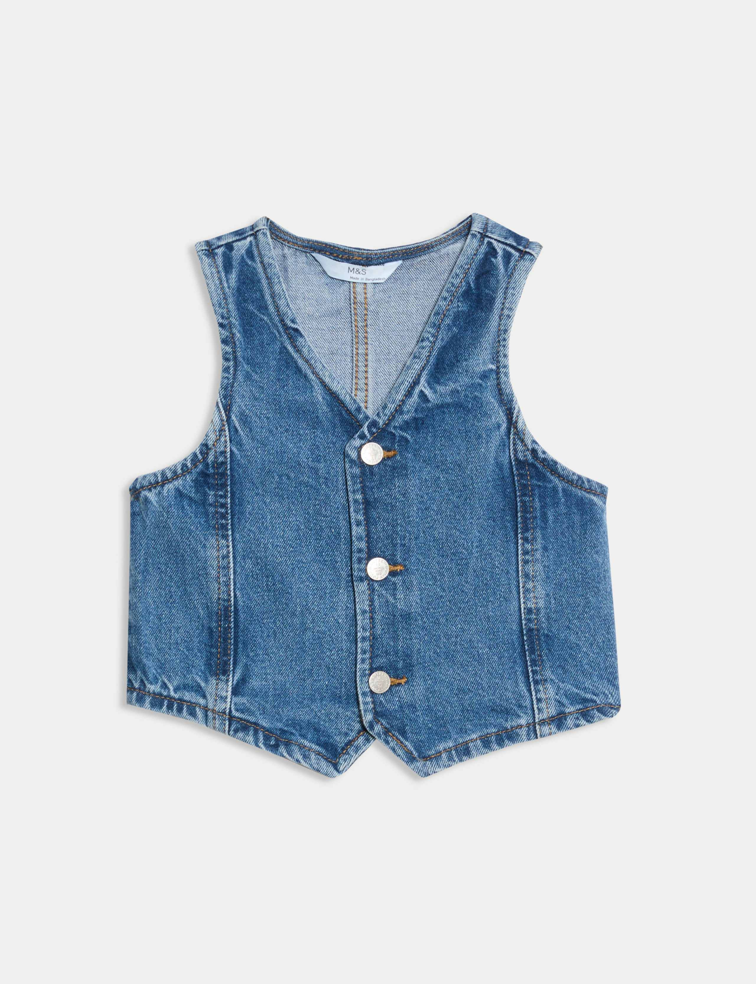 Denim Vest (2-16 Yrs) 2 of 7
