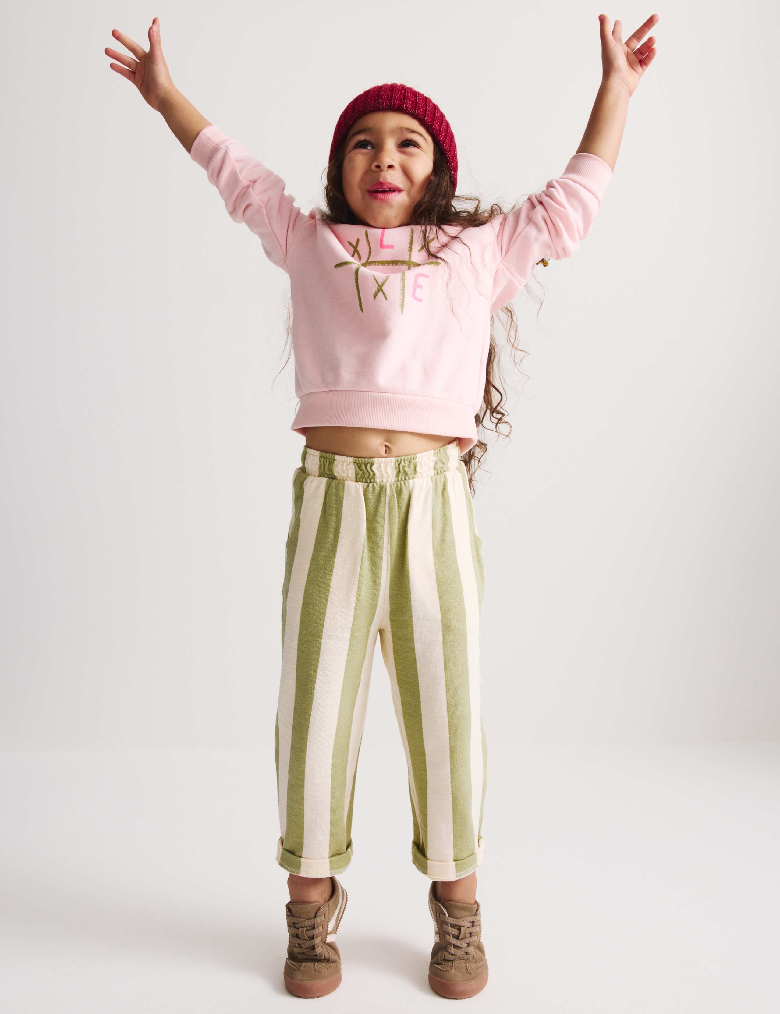 2 Piece Cotton Rich Striped Top & Trousers Outfit (12 Months-8 Years) 1 of 7