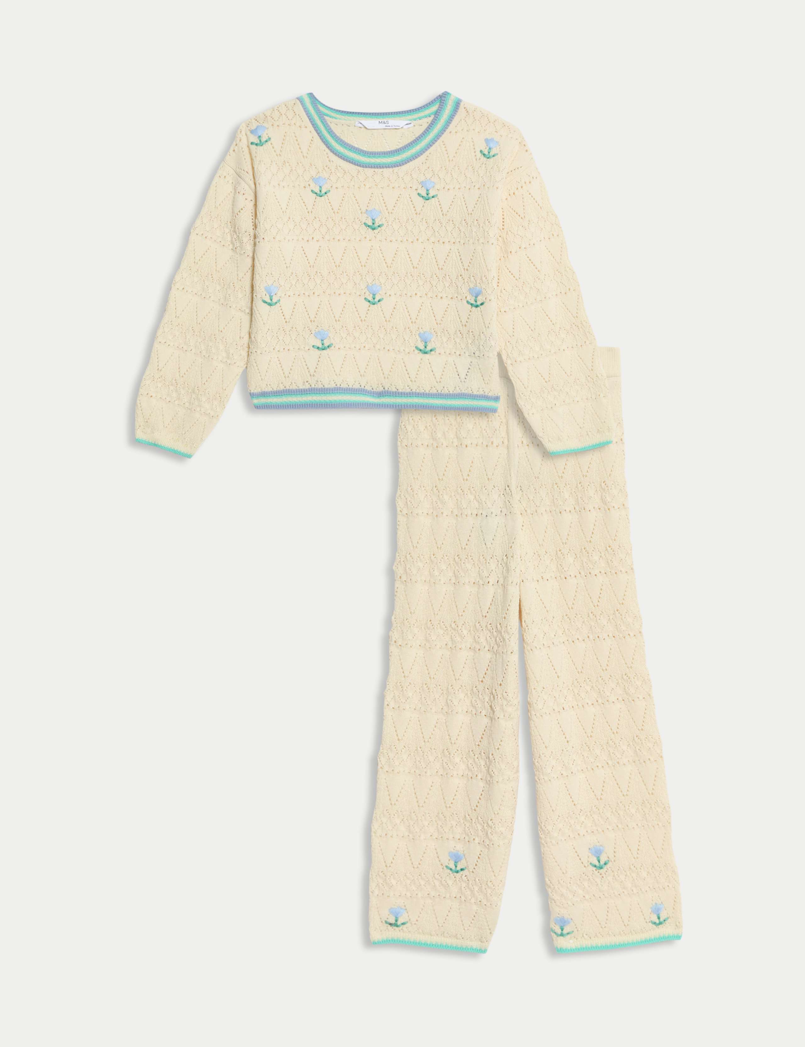2pc Pure Cotton Knitted Top & Bottom Outfit (2-8 Yrs) 2 of 8