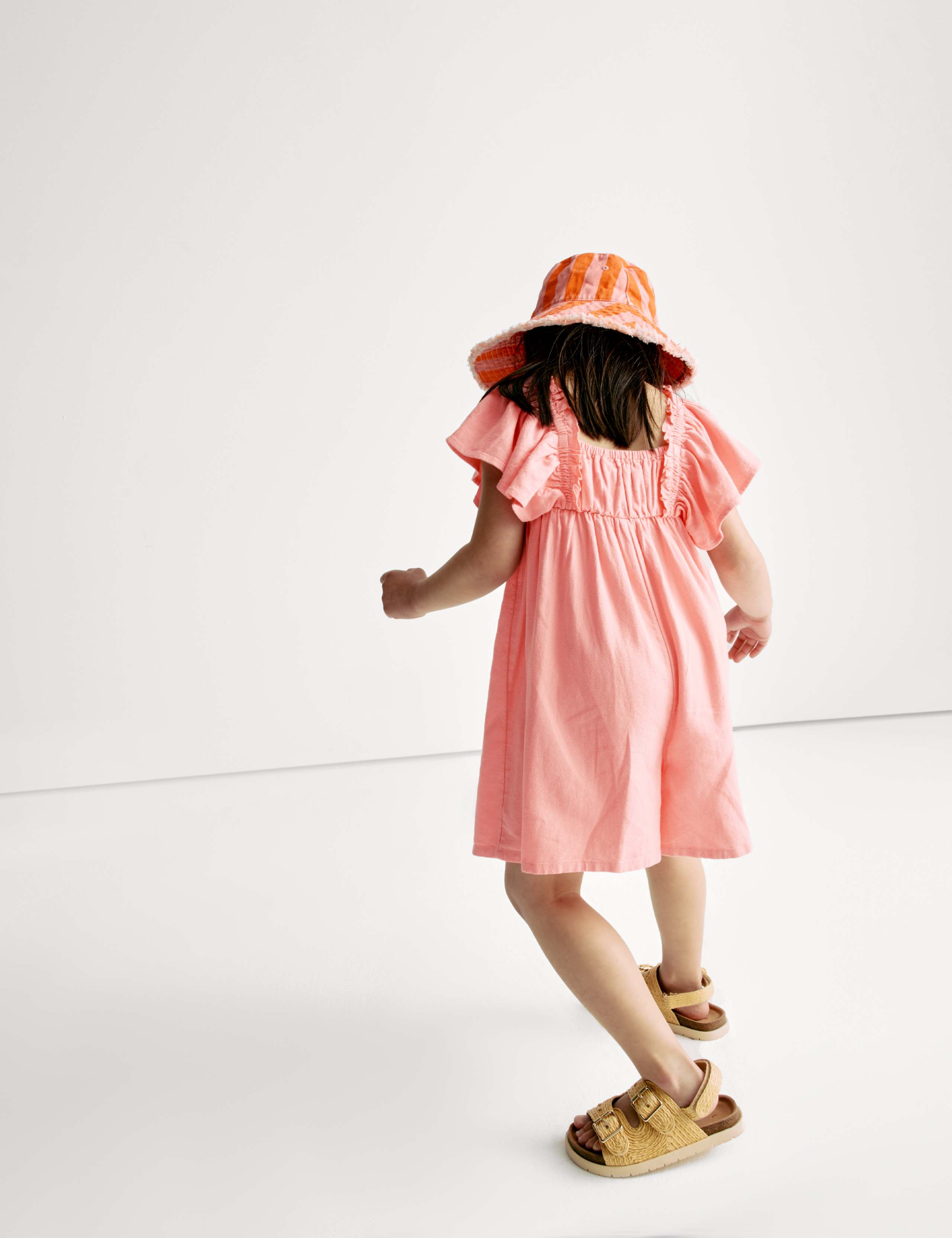 Linen Rich Frill Sleeve Playsuit (2-8 Yrs) 5 of 6