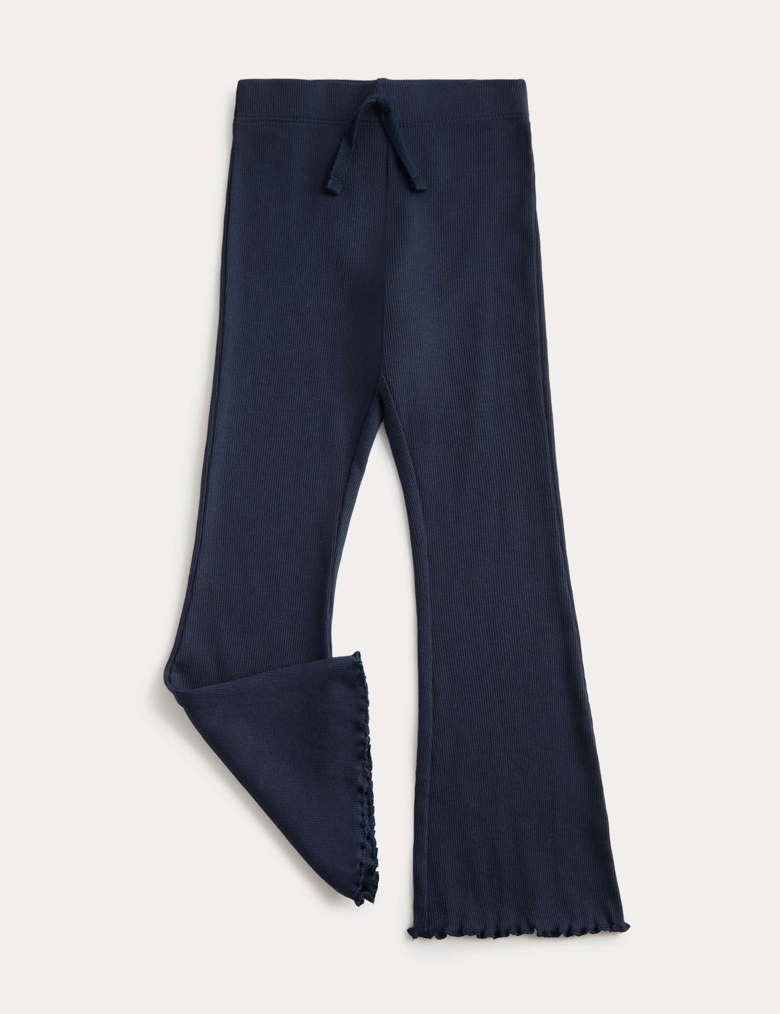 Cotton Rich Ribbed Flared Leggings (2-8 Yrs) 1 of 2