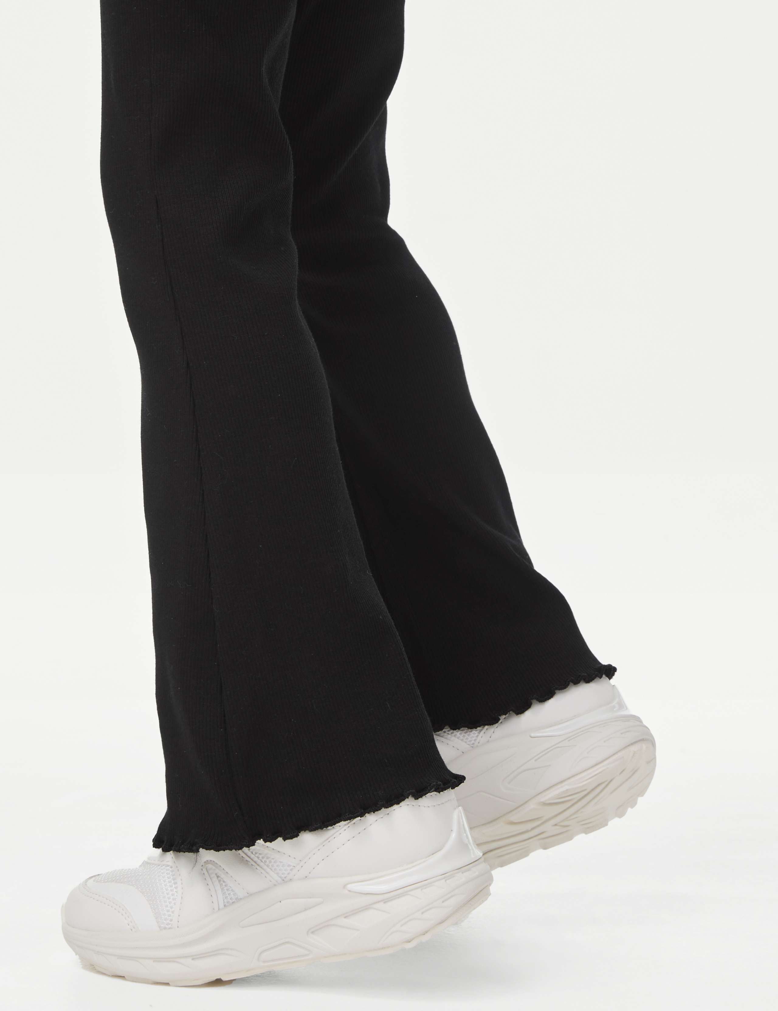 Cotton Rich Ribbed Flared Leggings (2-8 Yrs) 4 of 5