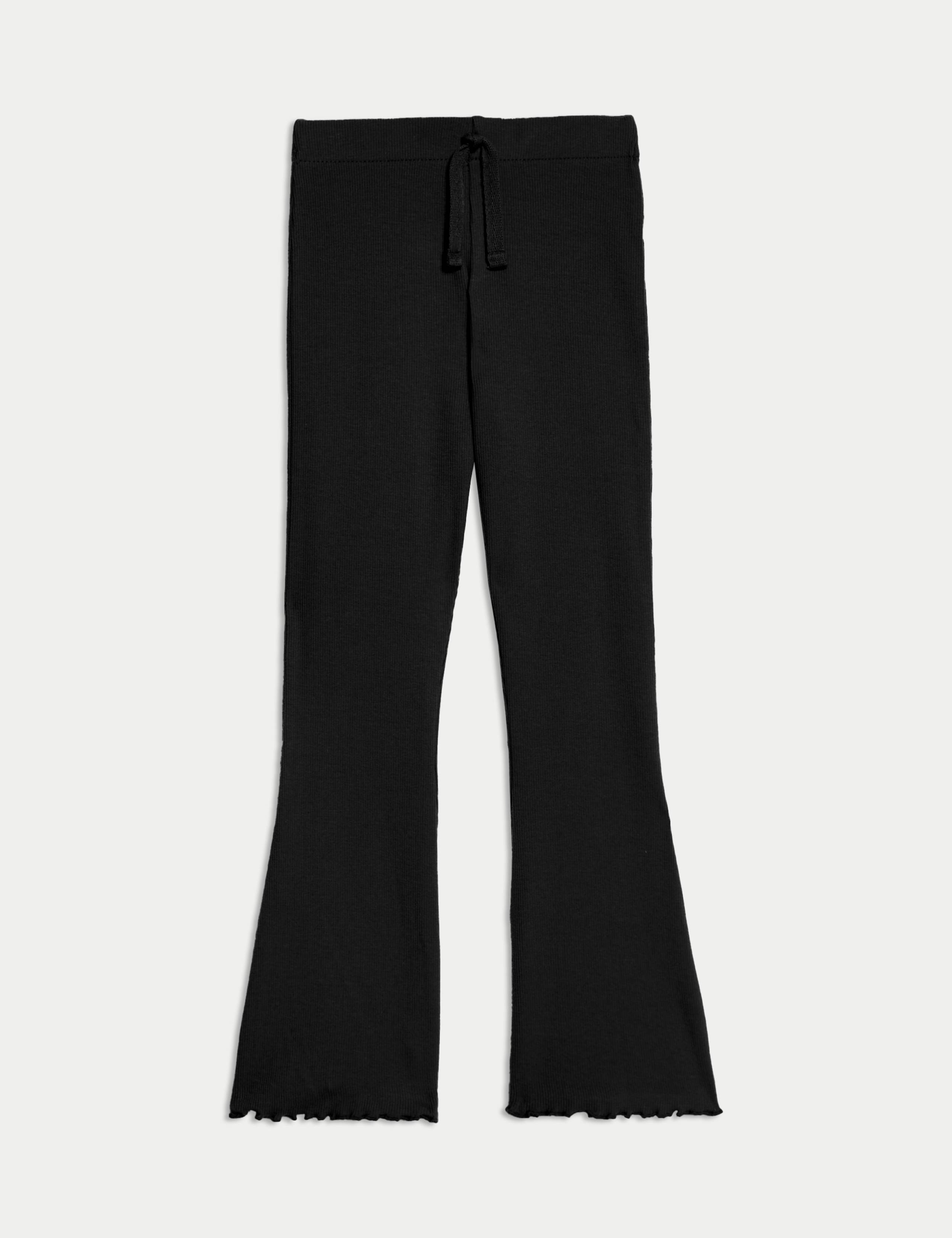 Cotton Rich Ribbed Flared Leggings (2-8 Yrs) 2 of 5