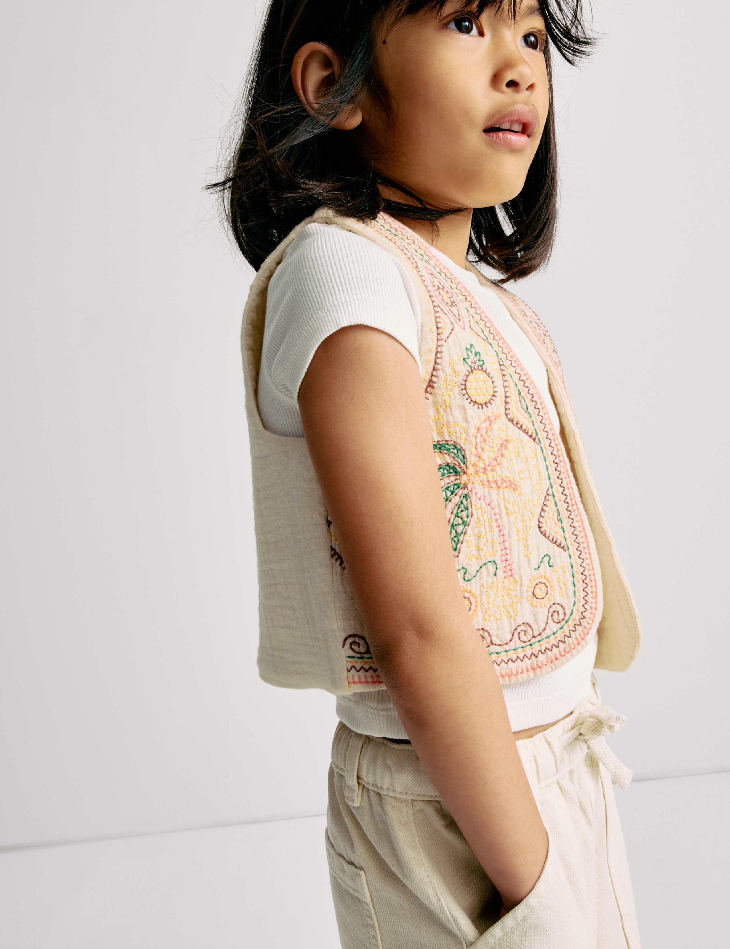 Pure Cotton Embroidered Vest (2-16 Yrs) 5 of 6