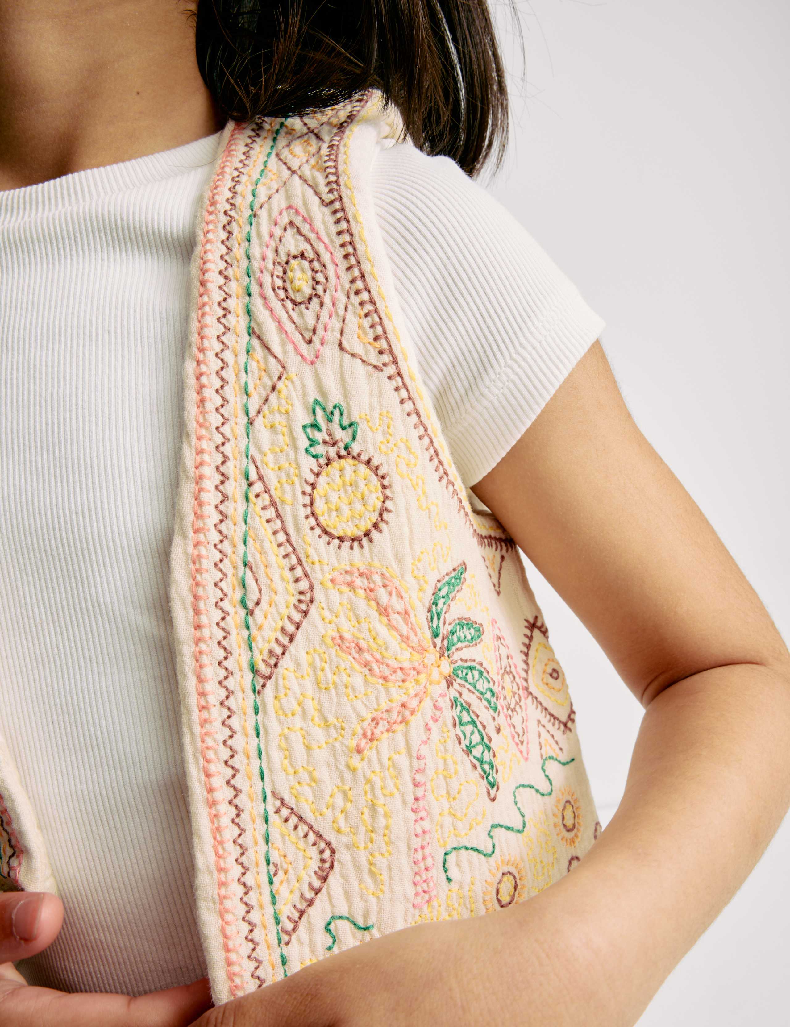 Pure Cotton Embroidered Vest (2-16 Yrs) 6 of 6