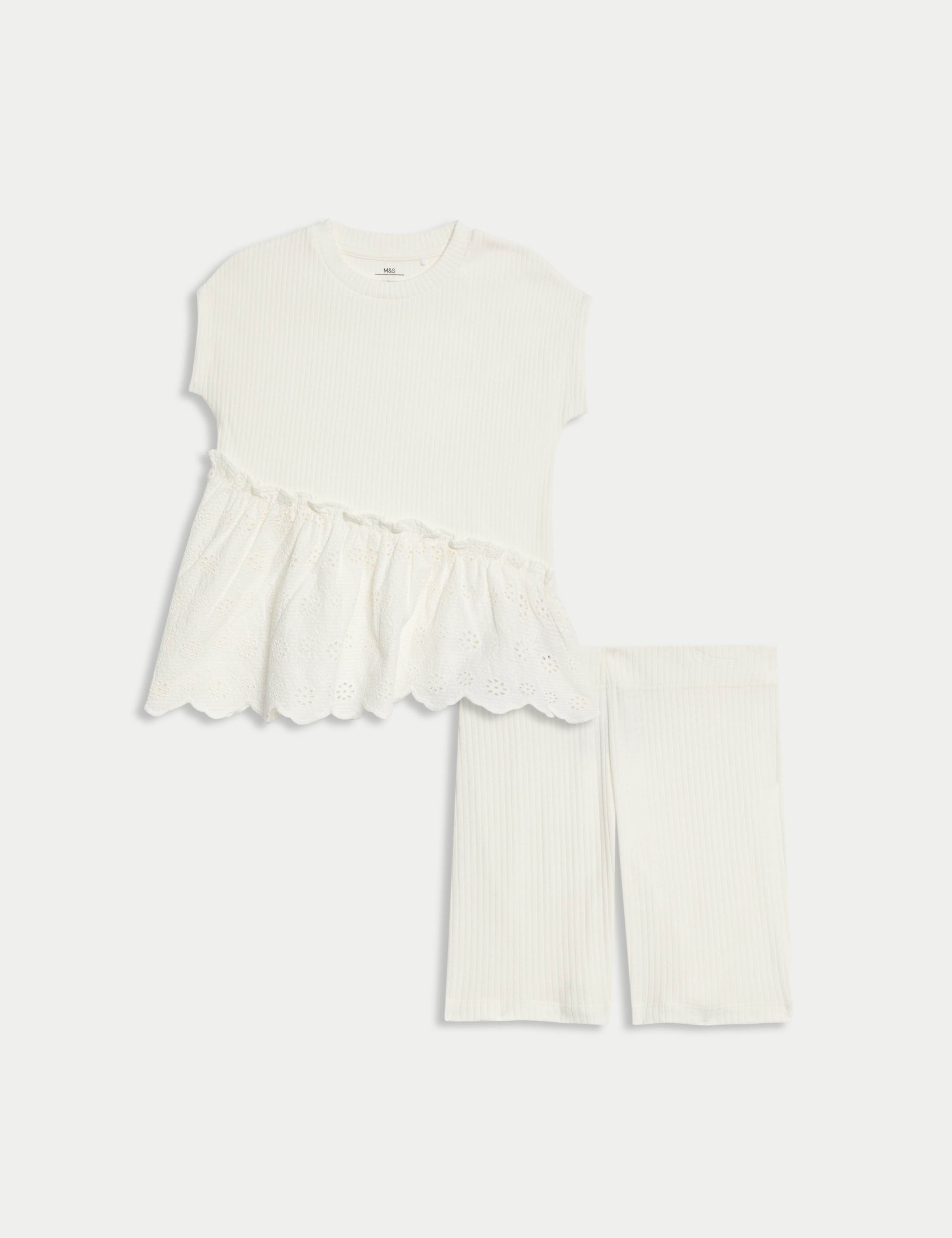 Cotton Rich Top & Cycling Shorts Outfit (1-8 Yrs) 2 of 5