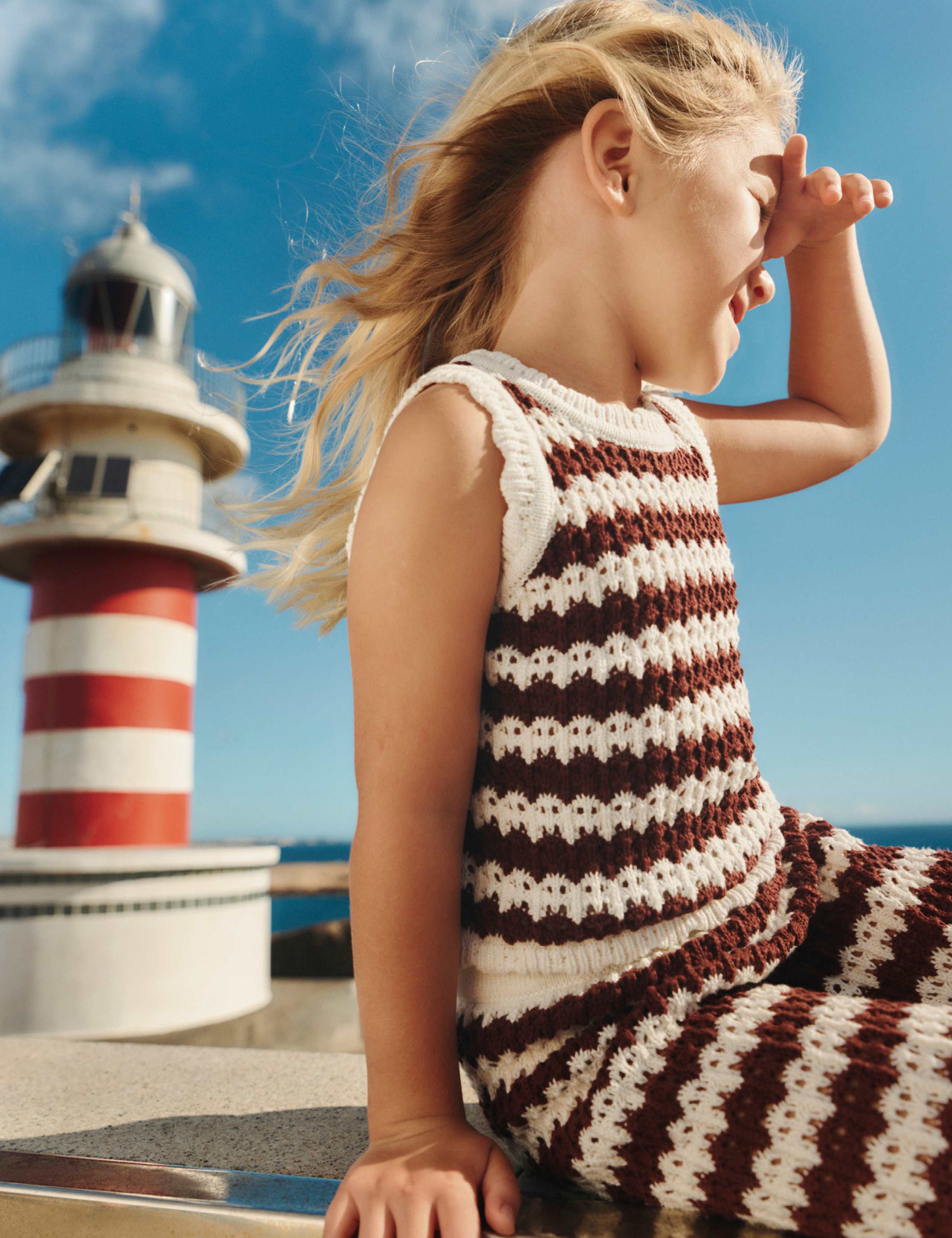 Pure Cotton Striped Top & Bottom Outfit (2-16 Years) 1 of 2