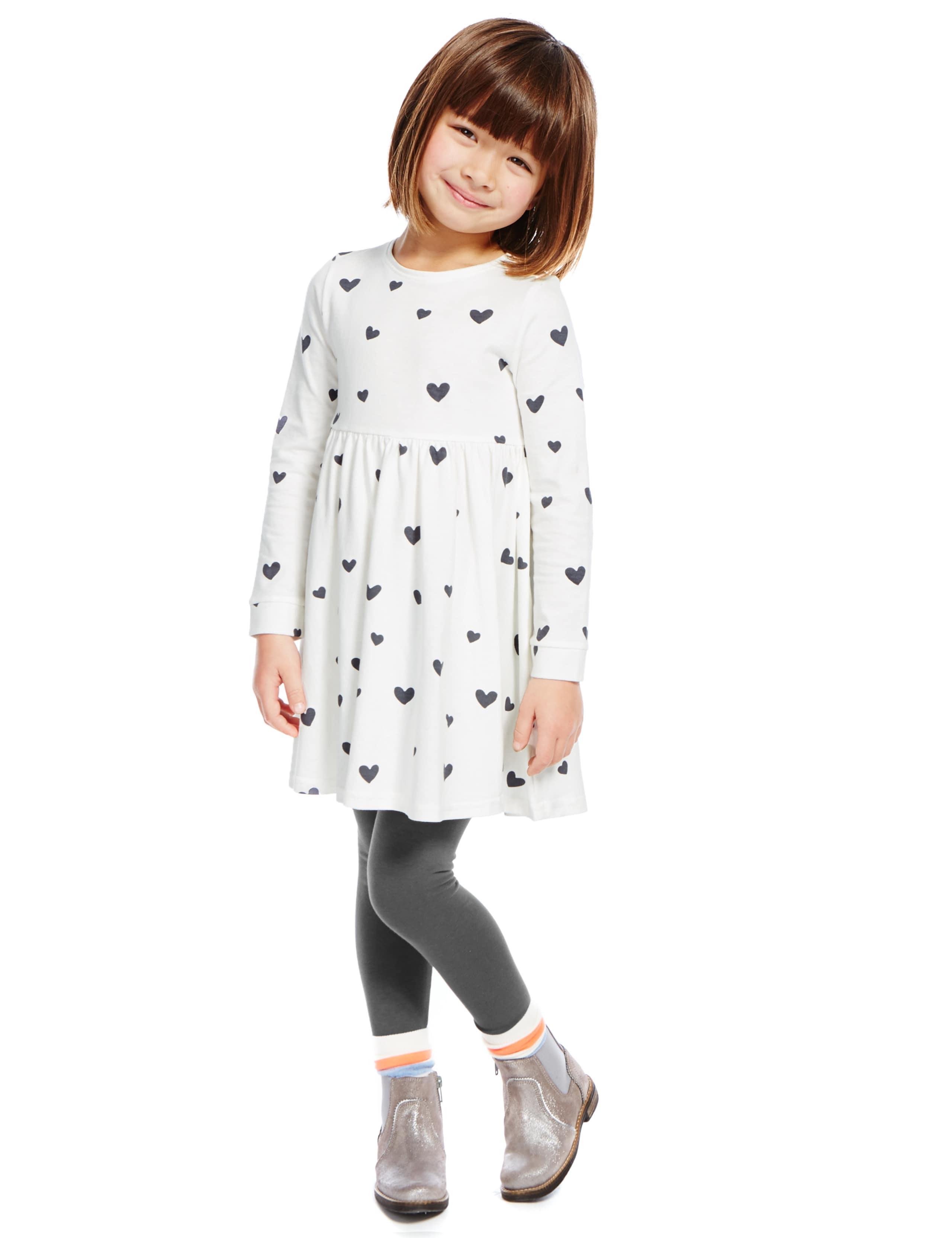 2 Piece Cotton Rich Dress & Leggings Outfit with StayNEW™ (1-7 Years) 1 of 3