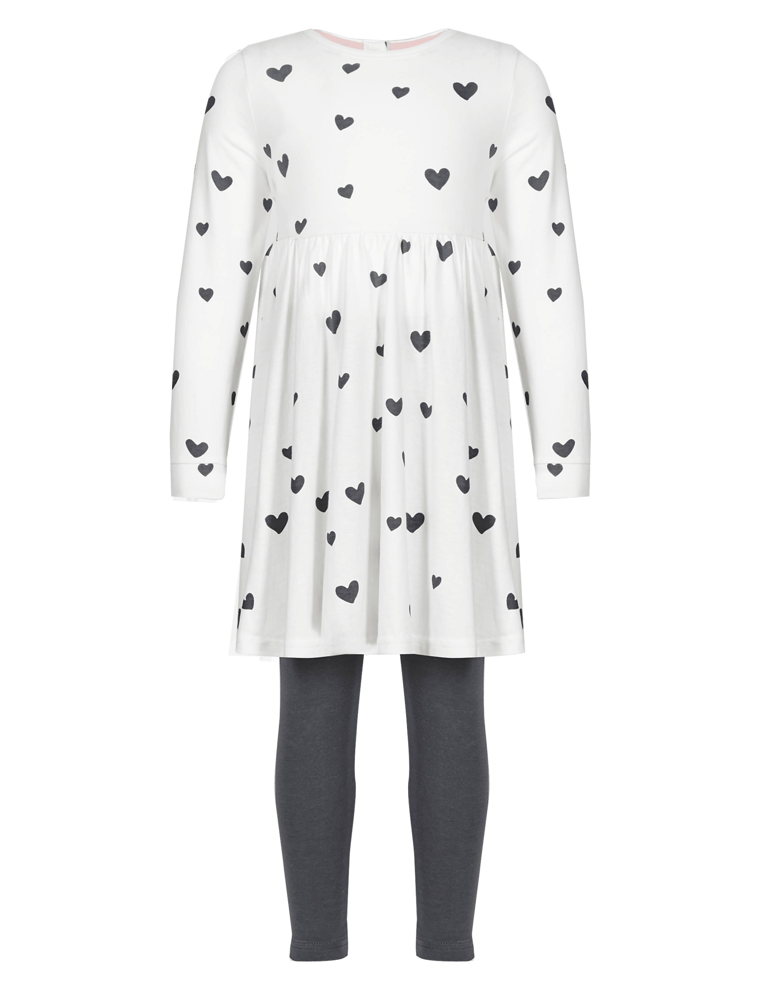 2 Piece Cotton Rich Dress & Leggings Outfit with StayNEW™ (1-7 Years) 2 of 3