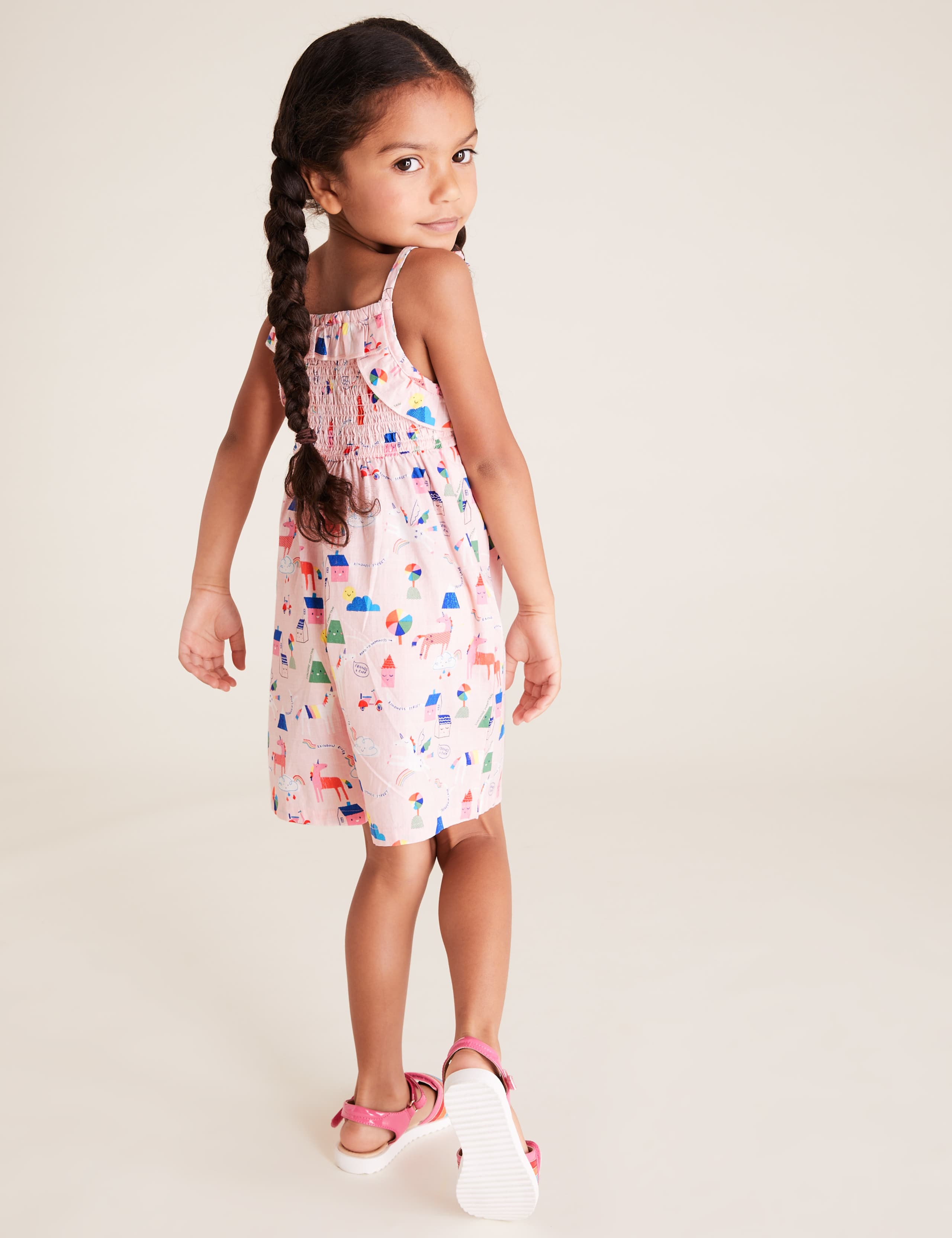 Pure Cotton Unicorn Print Playsuit (2-7 Yrs) 4 of 4