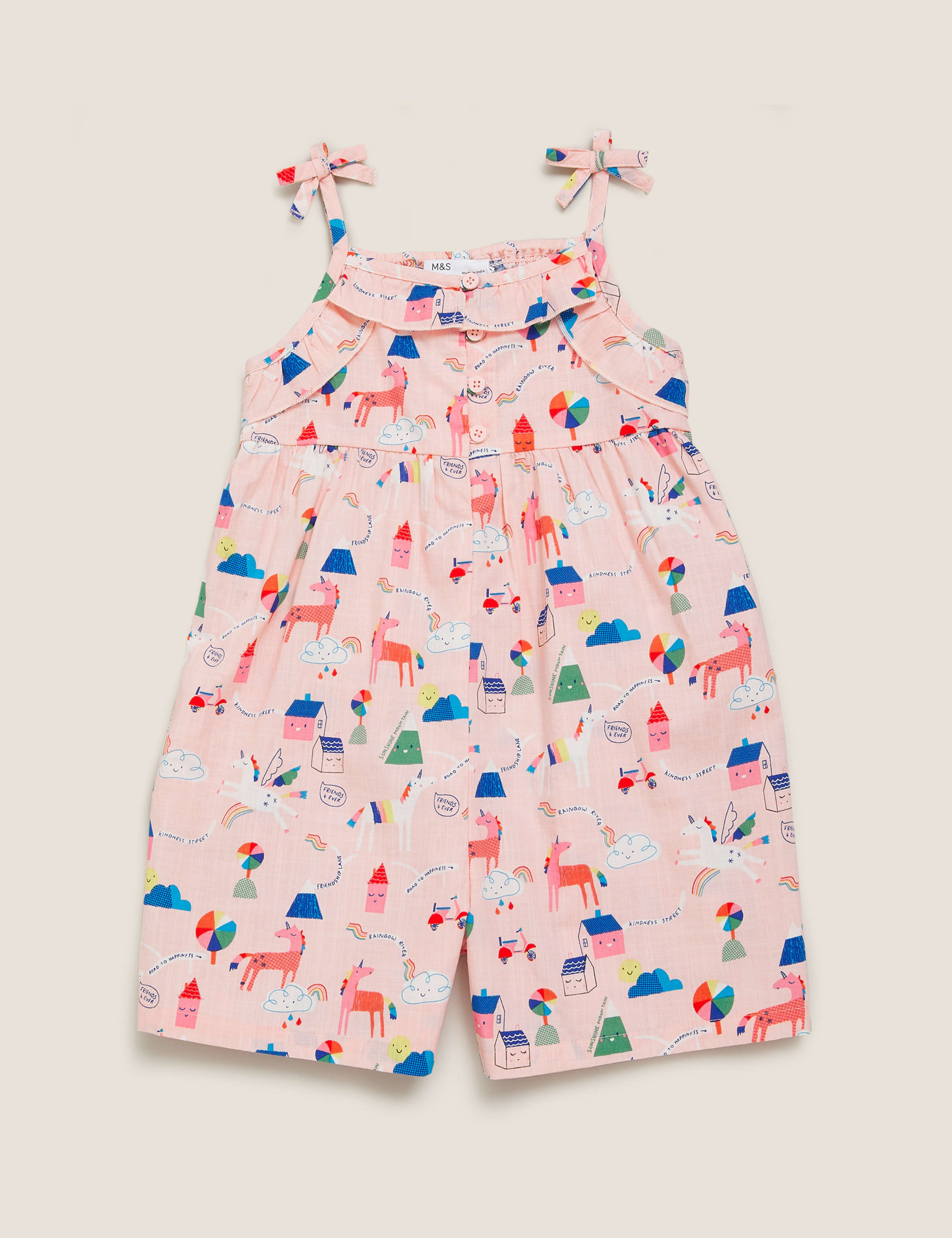 Pure Cotton Unicorn Print Playsuit (2-7 Yrs) 2 of 4