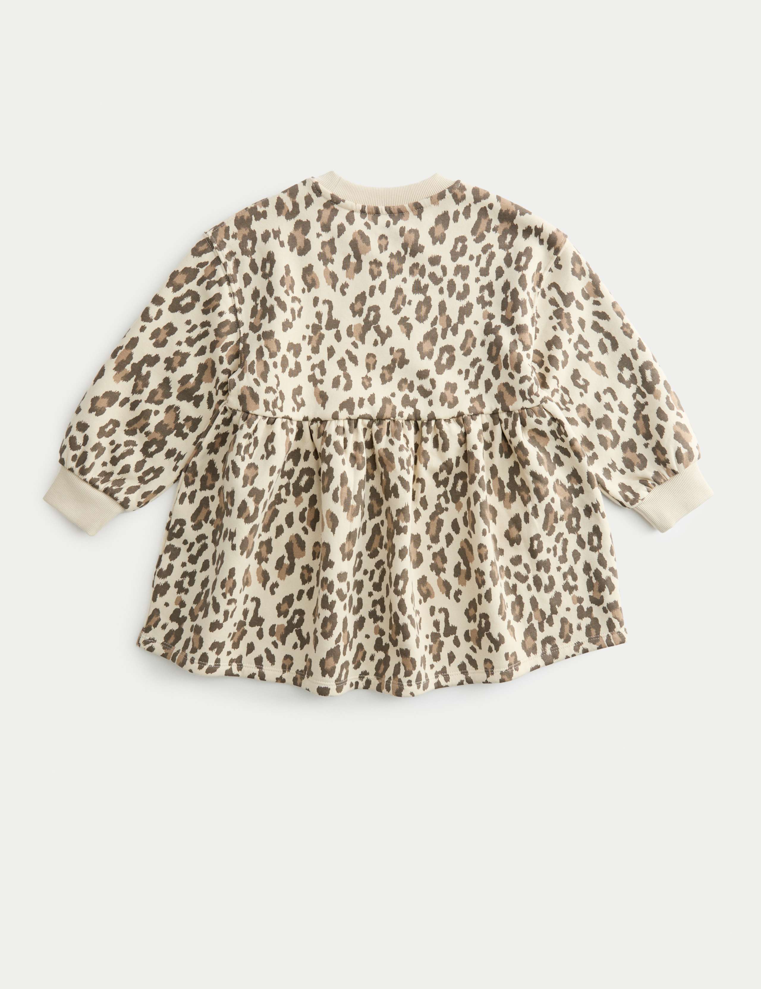 Cotton Rich Leopard Print Sweatshirt Dress (2-8 Yrs) 2 of 2