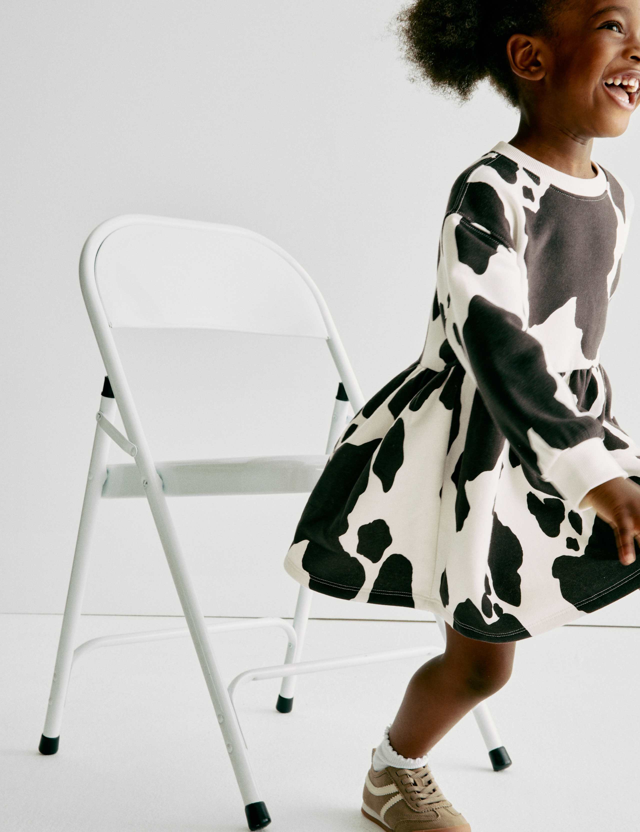 Cotton Rich Cow Print Swing Dress (2-8 Yrs) 5 of 5