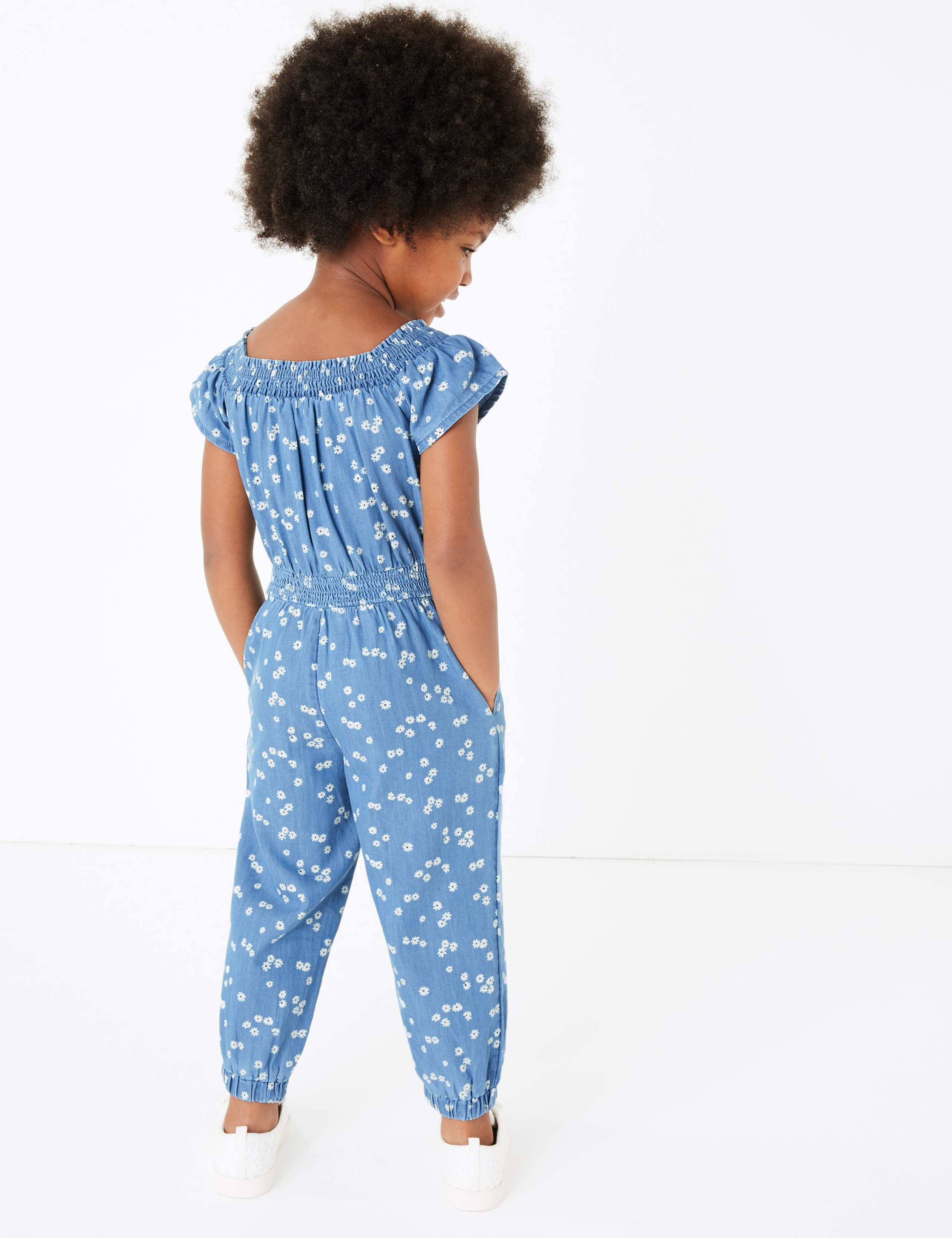 Chambray Daisy Print Jumpsuit (2-7 Yrs) 4 of 4