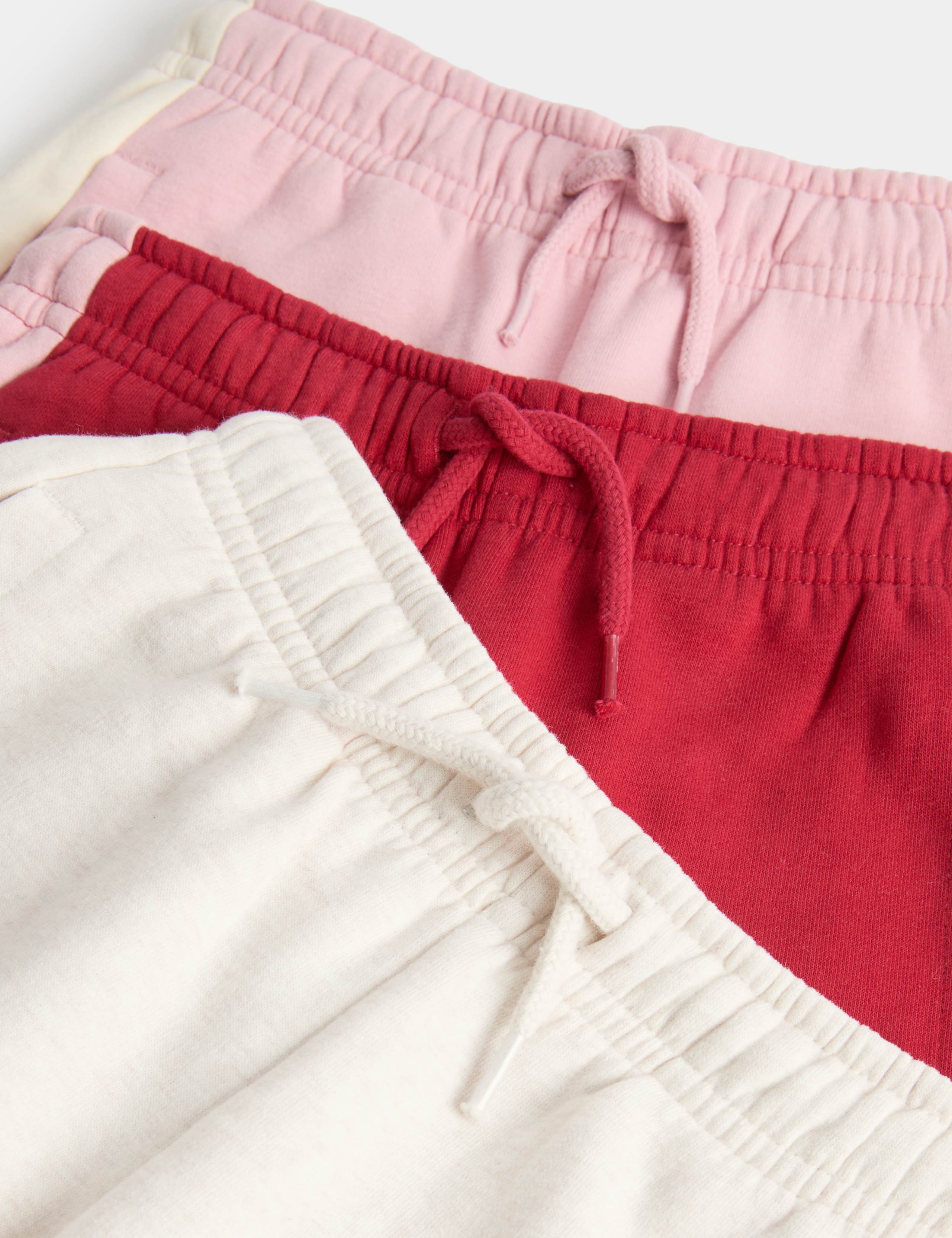 3 Pack Cotton Rich Heart Cuffed Joggers (2-8 Yrs) 2 of 2