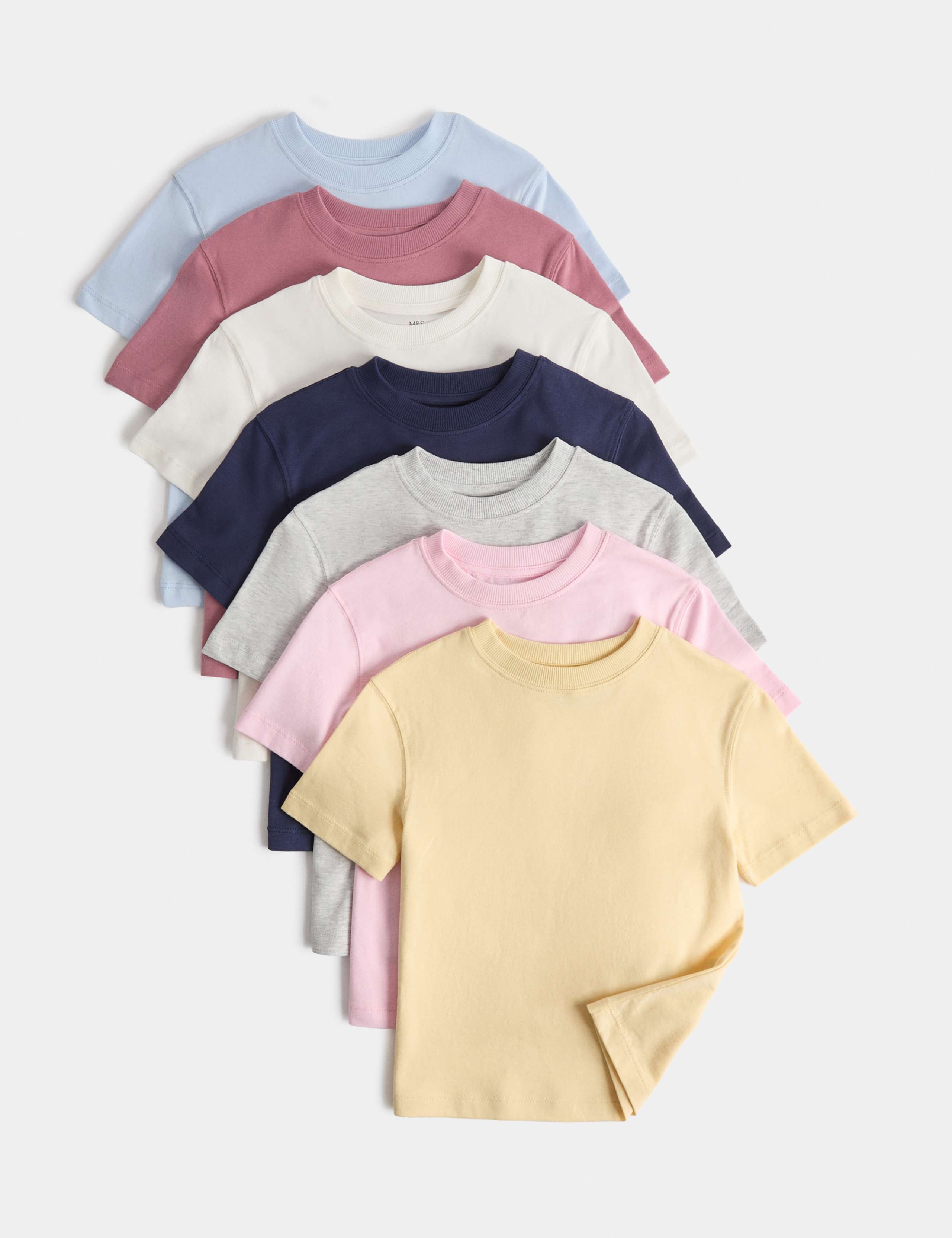 7 Pack Cotton Rich Tops (2-10 Yrs) 1 of 1