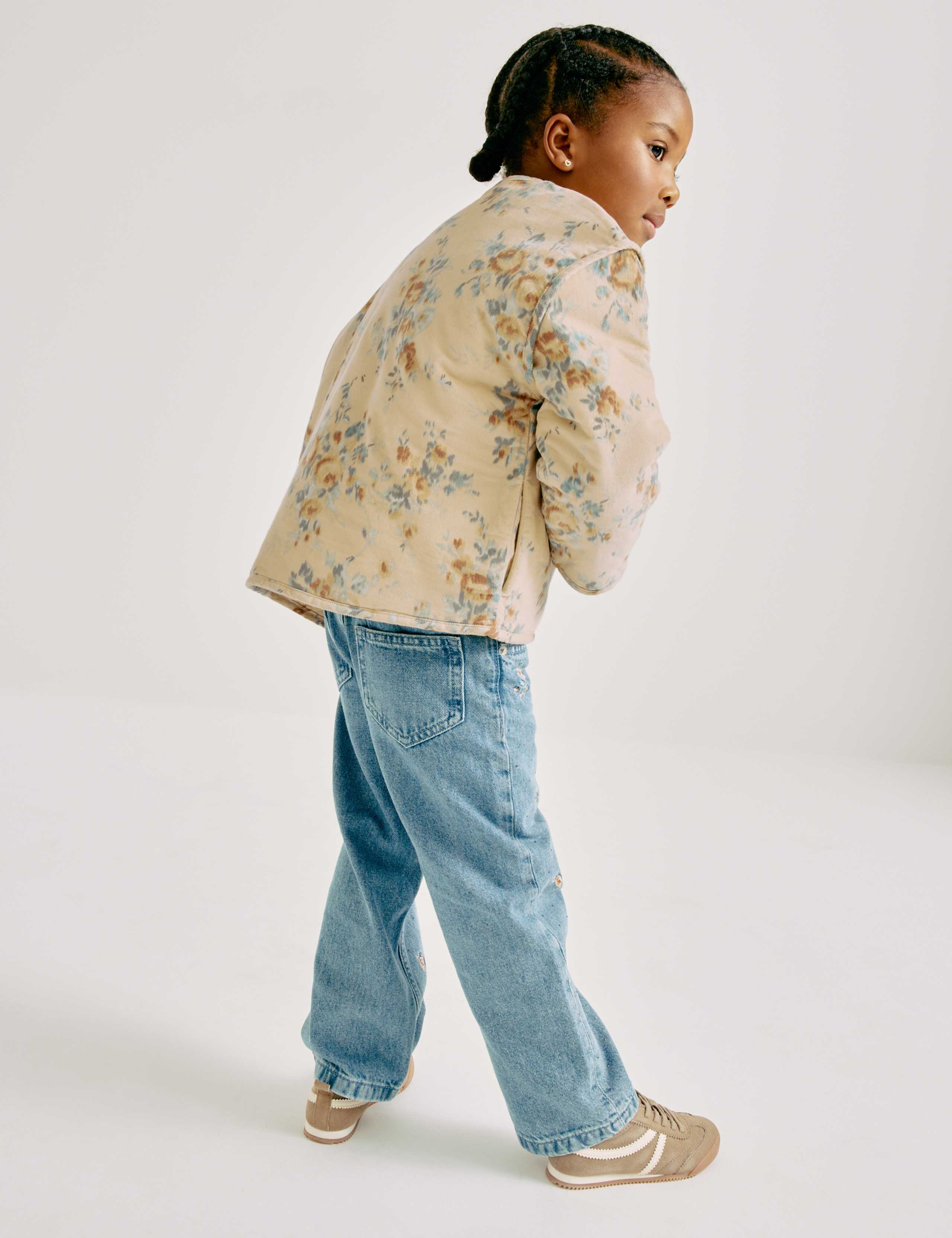 Cord Floral Padded Jacket (2-8 Yrs) 4 of 6