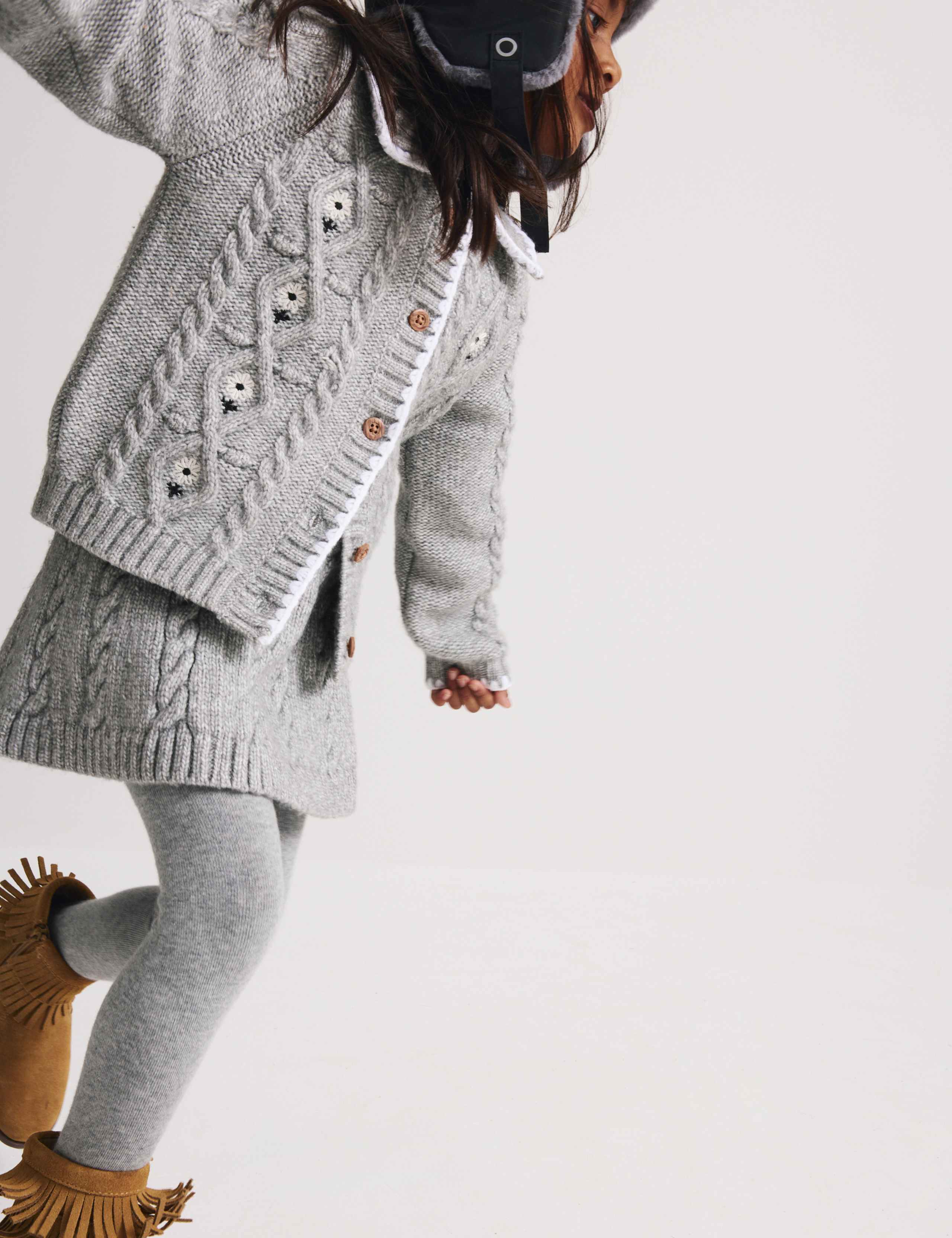 3 Piece Knitted Skirt Outfit with Tights (2-8 Yrs) 5 of 7