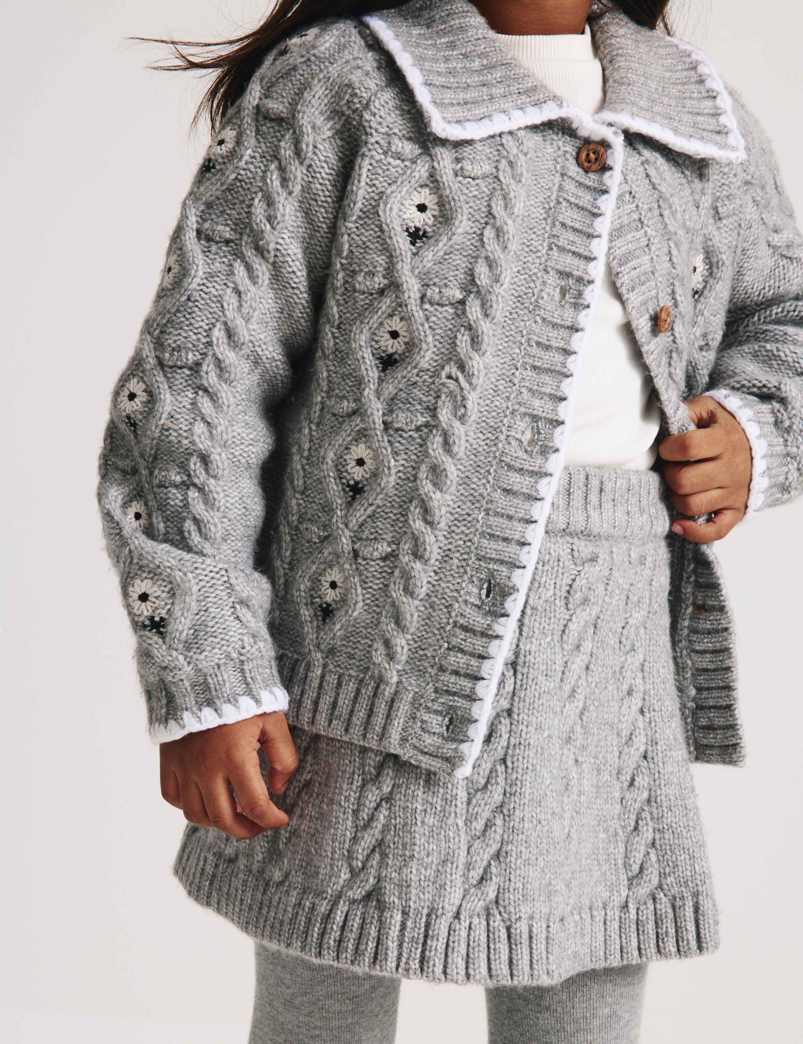 3 Piece Knitted Skirt Outfit with Tights (2-8 Yrs) 7 of 7