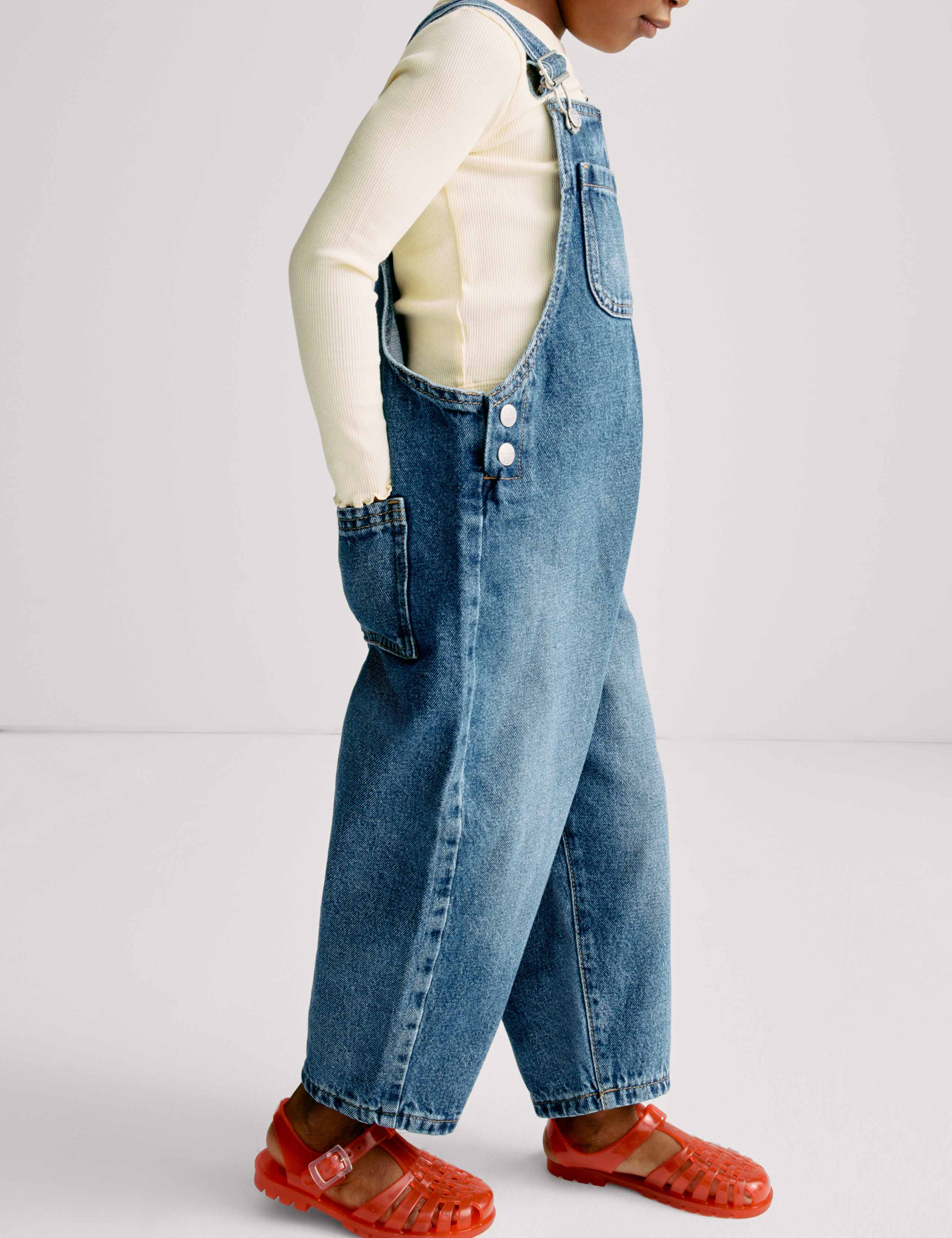 Pure Cotton Denim Dungarees (2-8 Yrs) 3 of 6