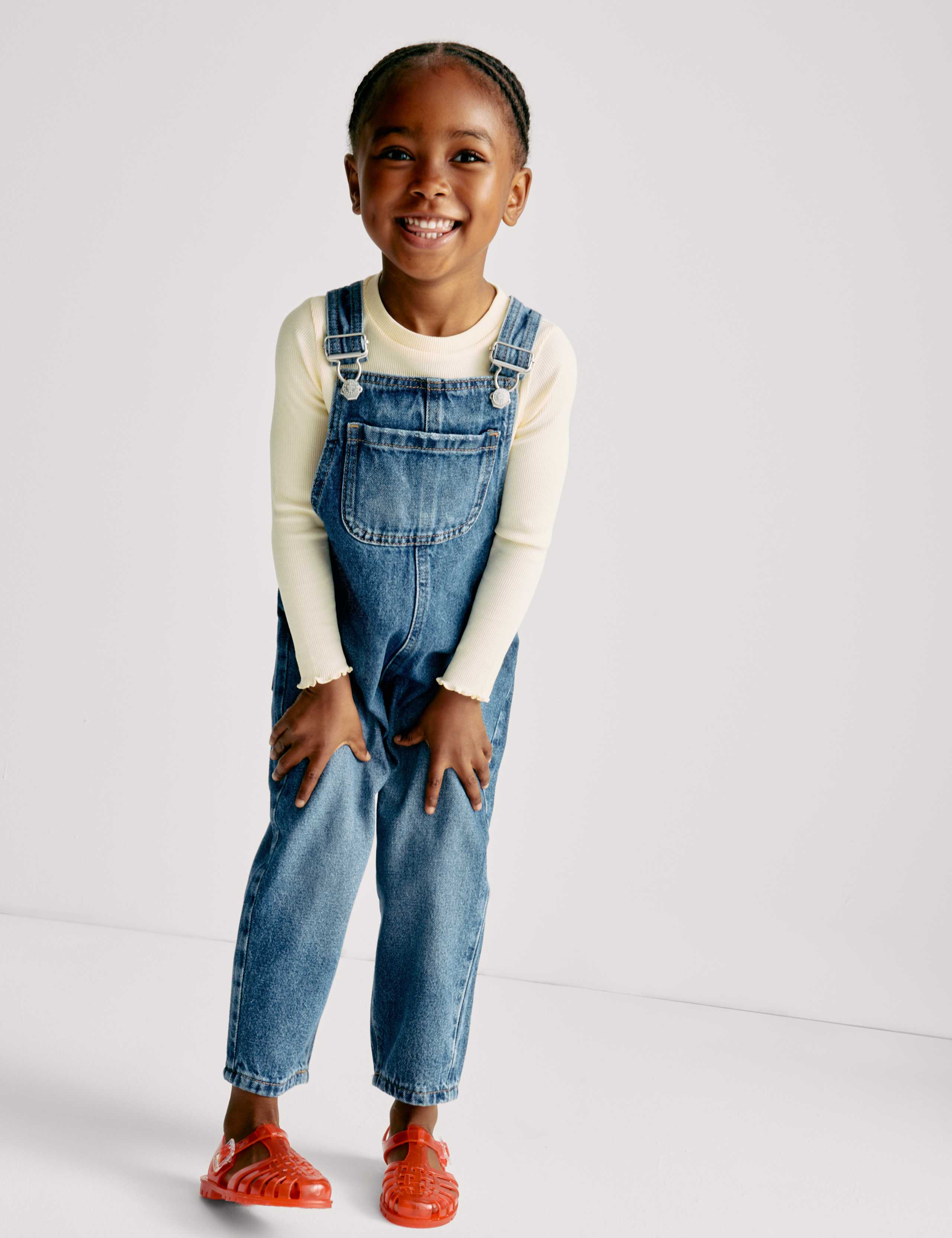 Pure Cotton Denim Dungarees (2-8 Yrs) 4 of 6
