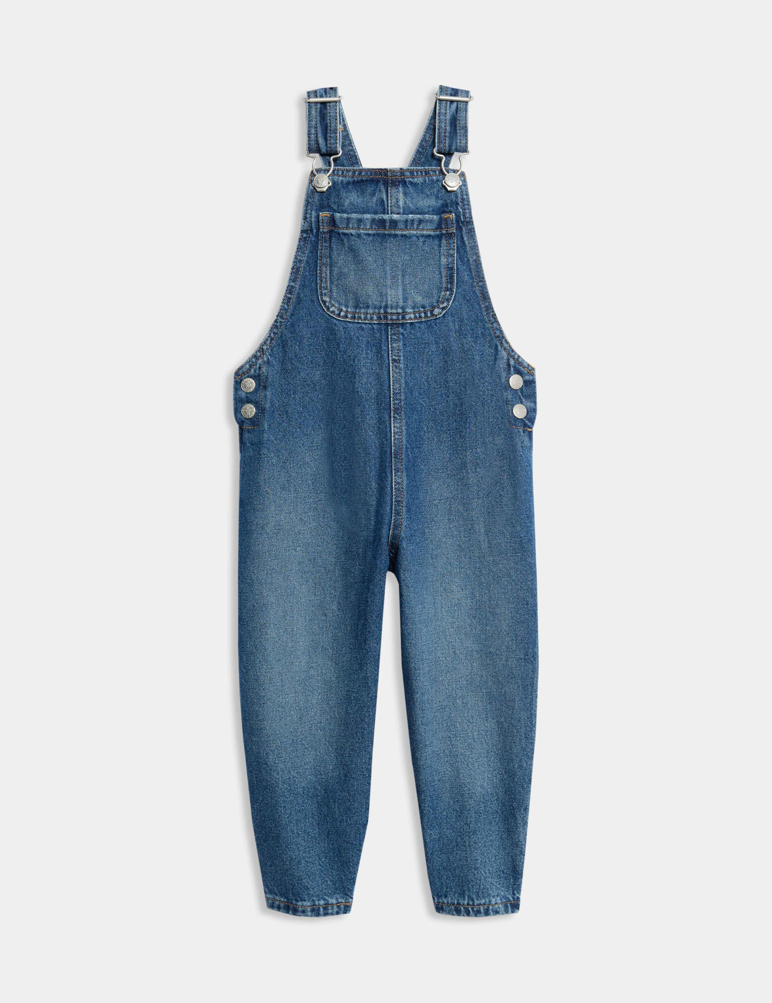 Pure Cotton Denim Dungarees (2-8 Yrs) 2 of 6