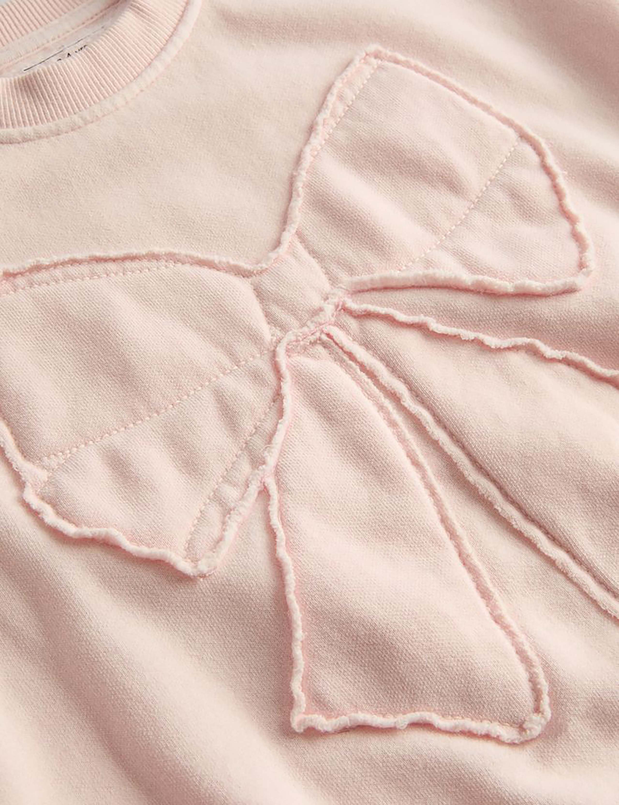 2pc Cotton Rich Bow Sweat Outfit (2-8 Yrs) 3 of 3