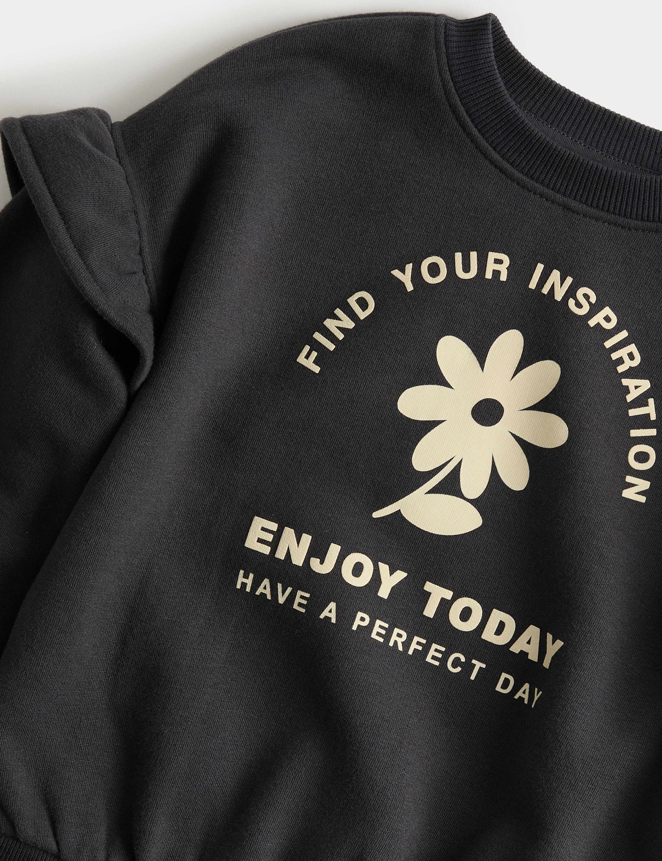 Cotton Rich Flower Top & Bottom Outfit (1-8 Yrs) 2 of 3