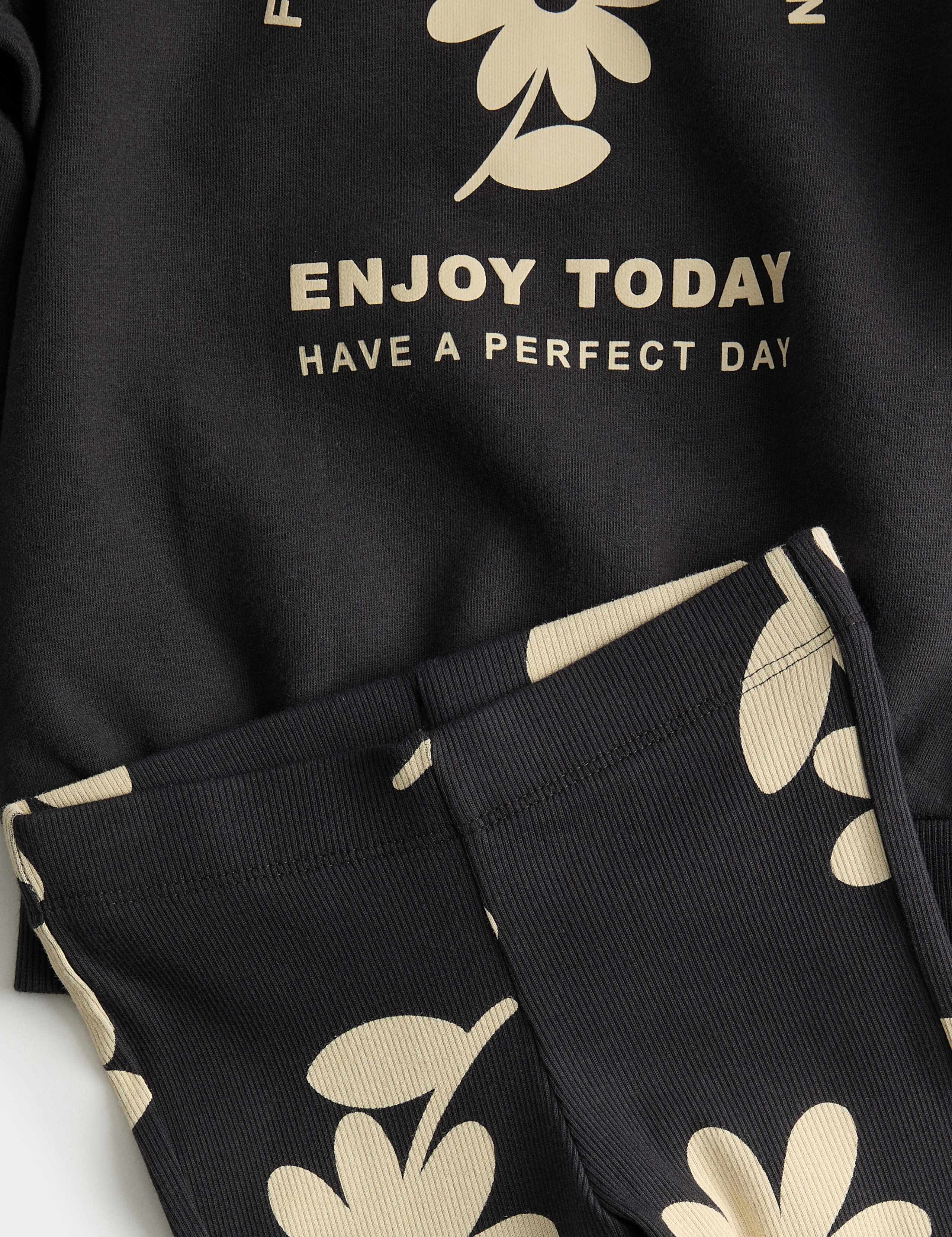 Cotton Rich Flower Top & Bottom Outfit (1-8 Yrs) 3 of 3