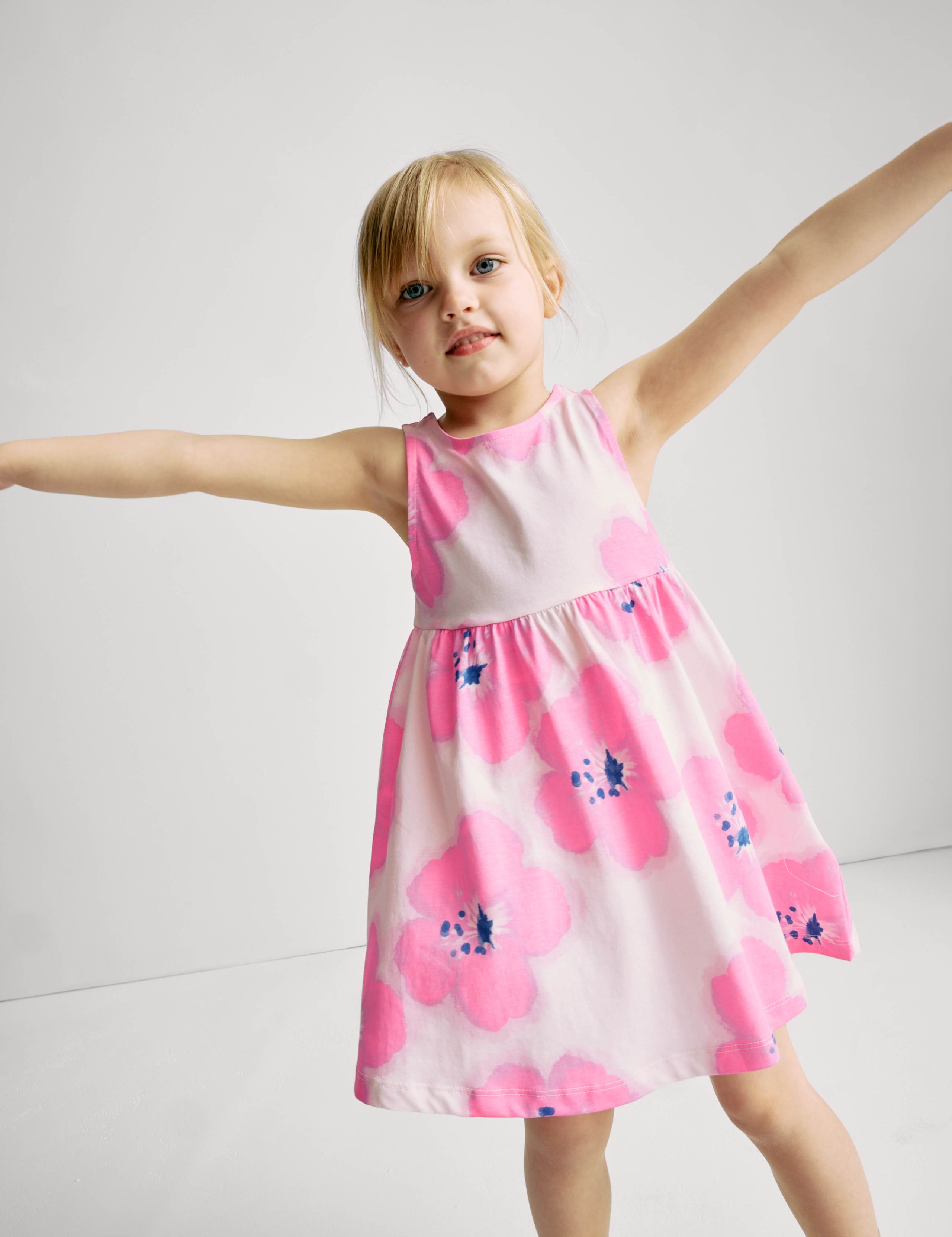 Pure Cotton Hibiscus Dress (2-8 Yrs) 6 of 7