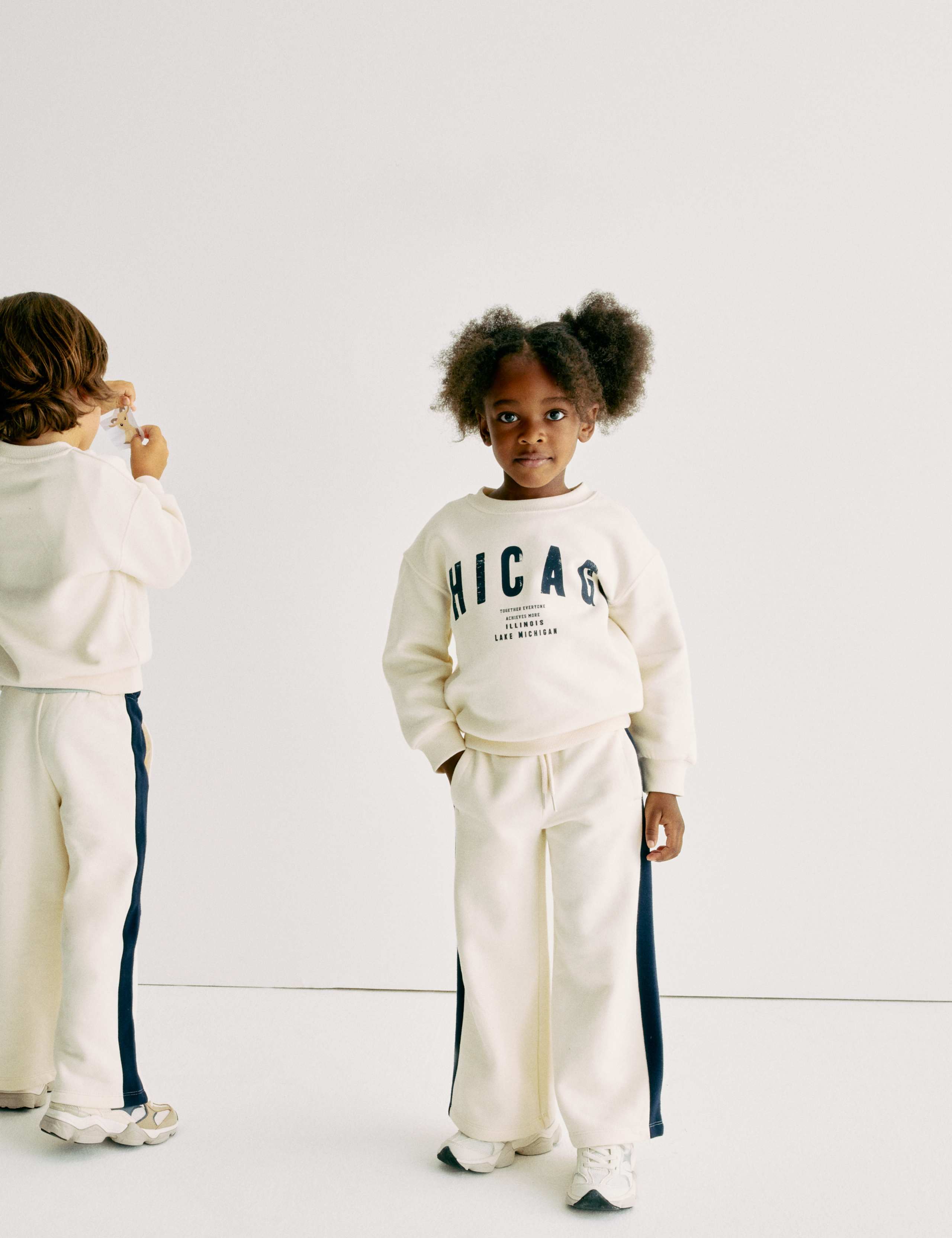 Side Stripe Wide Leg Joggers (2-8 Yrs) 5 of 5