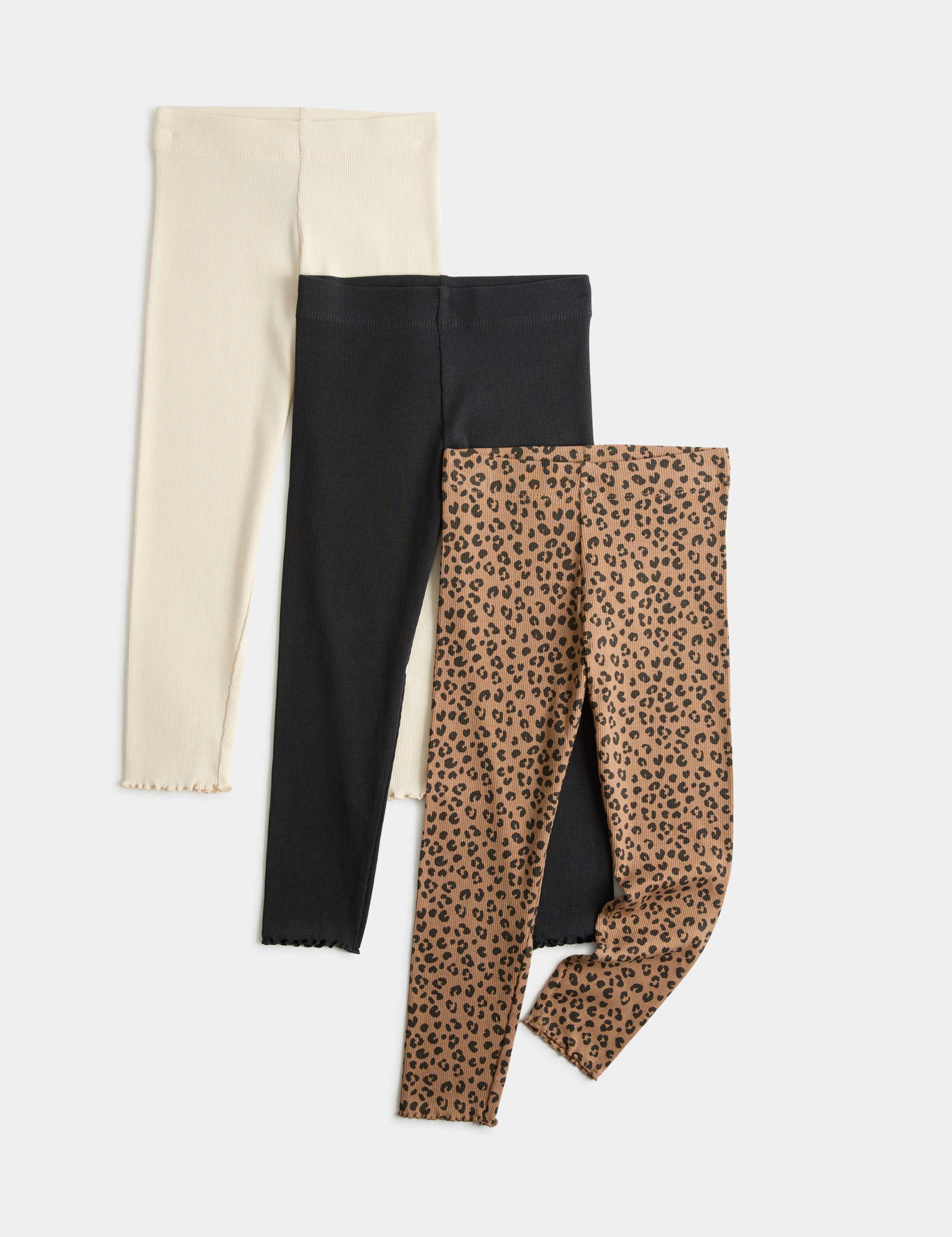 3 Pack Cotton Rich Leggings (2-10 Yrs) 1 of 1