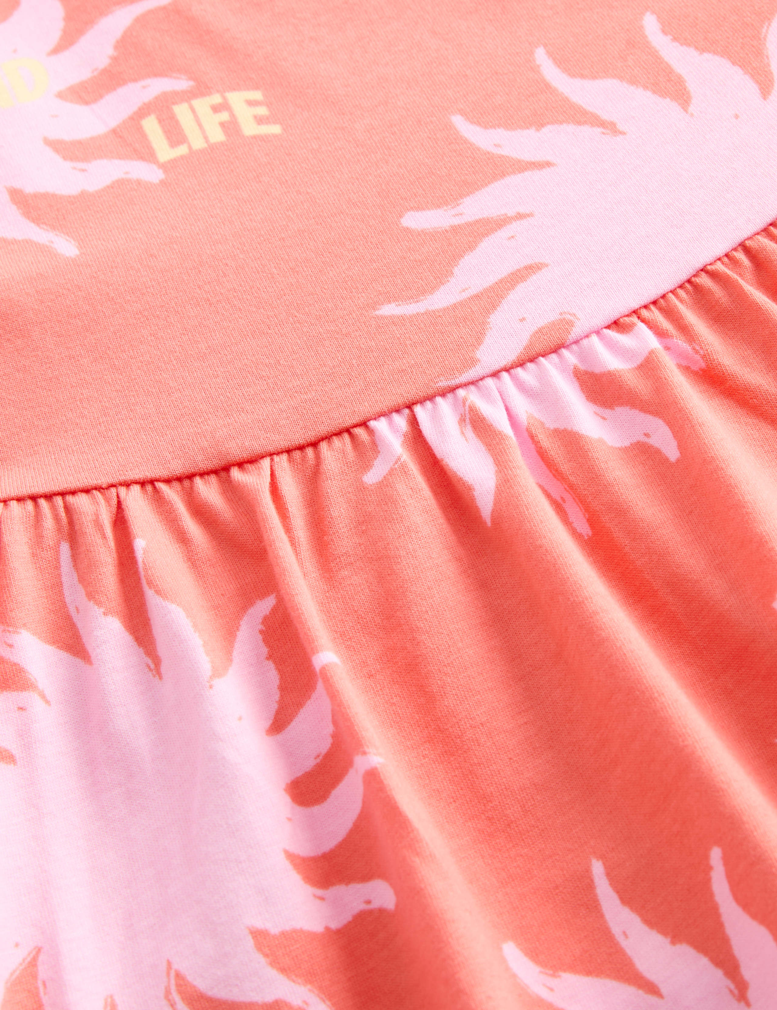 Pure Cotton Sun Print Sleeveless Dress (2-8 Yrs) 2 of 2