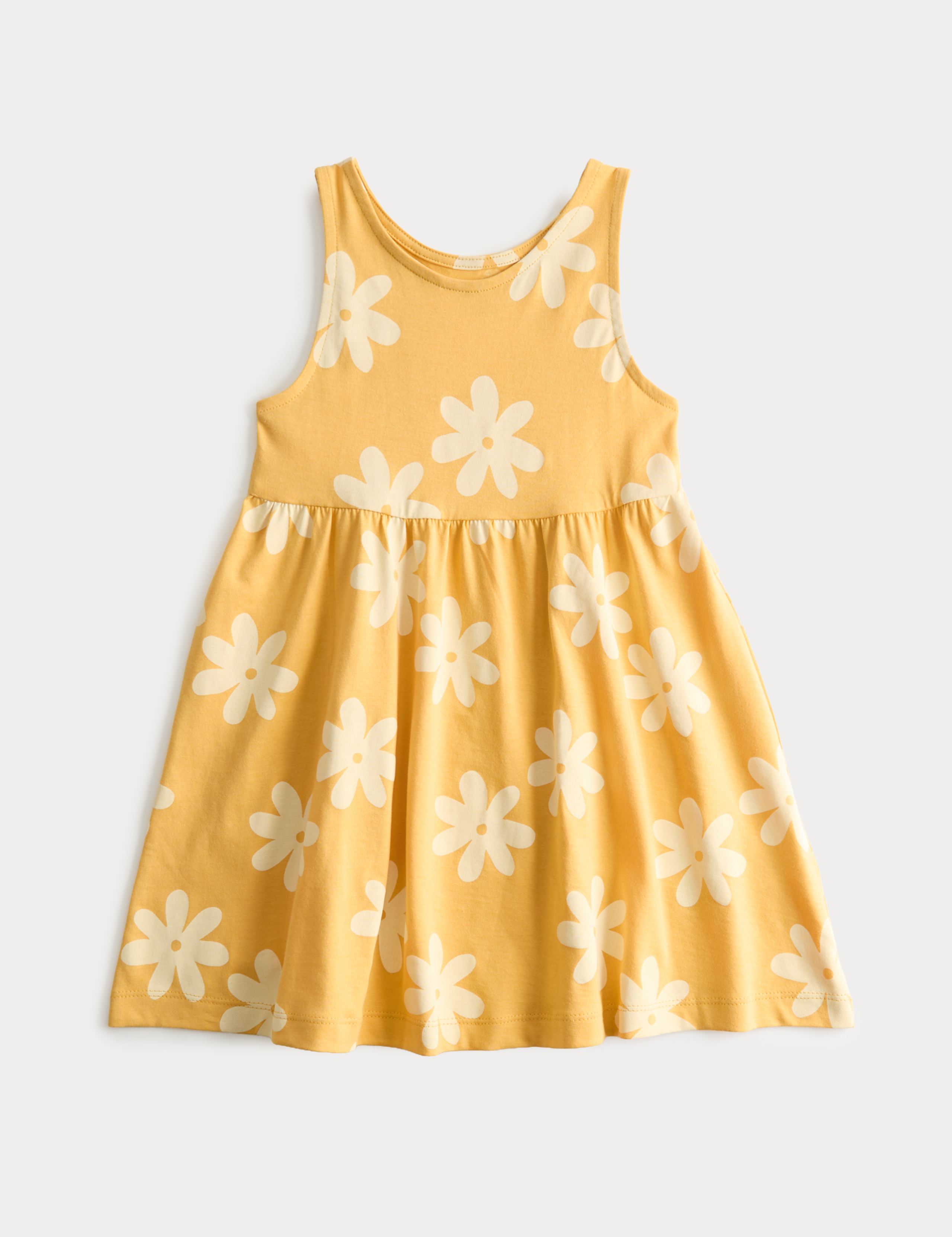 Pure Cotton Sleeveless Dress (2-8 Yrs) 1 of 1