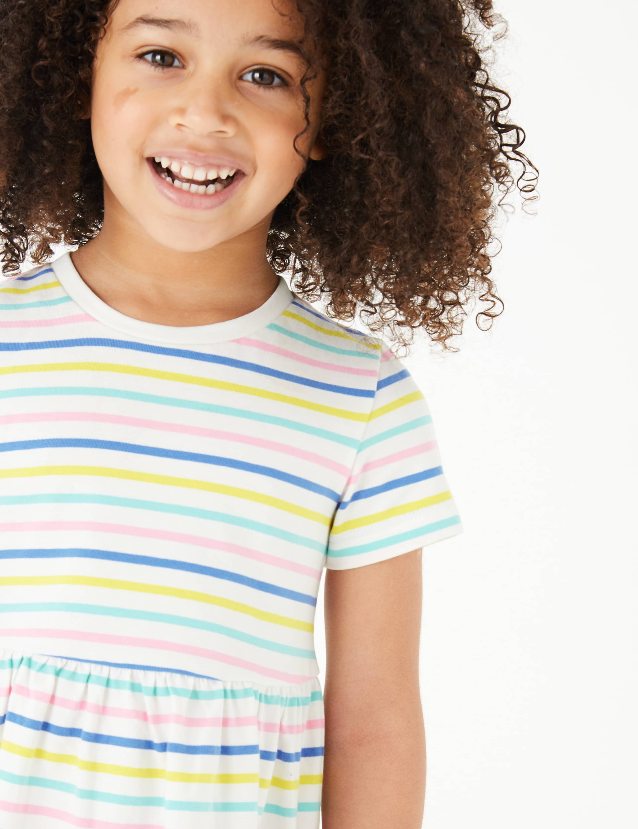 Cotton Multicoloured Striped Dress (2-7 Yrs) 3 of 4