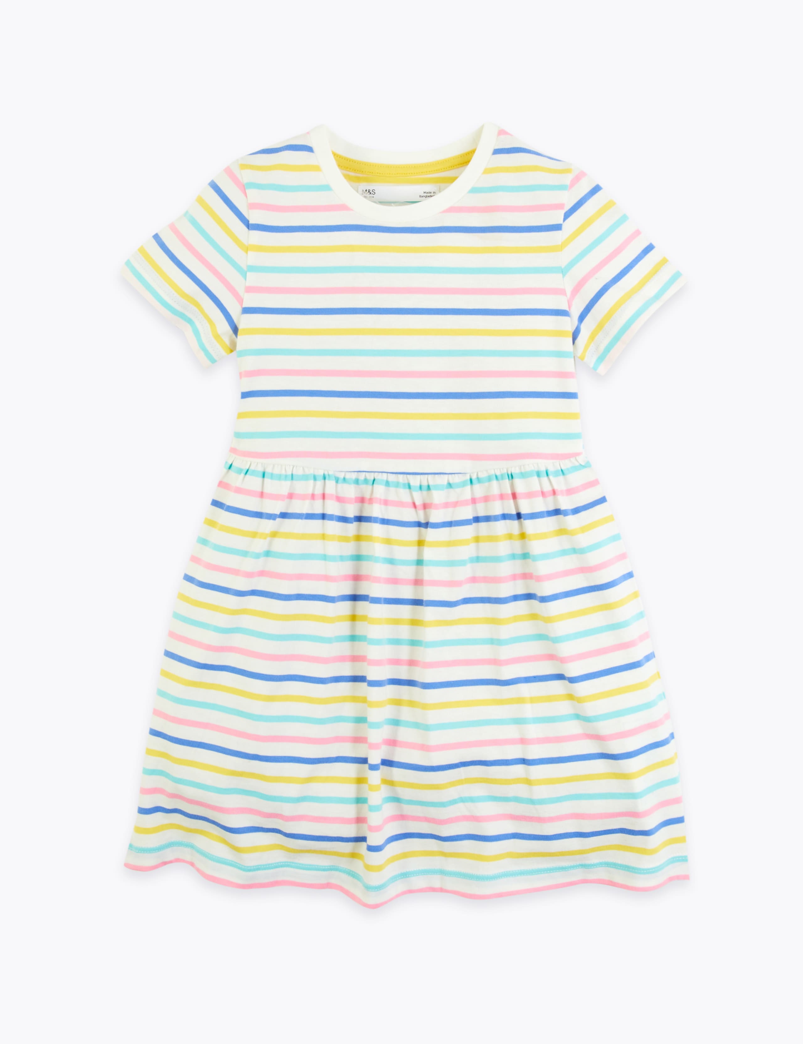 Cotton Multicoloured Striped Dress (2-7 Yrs) 2 of 4