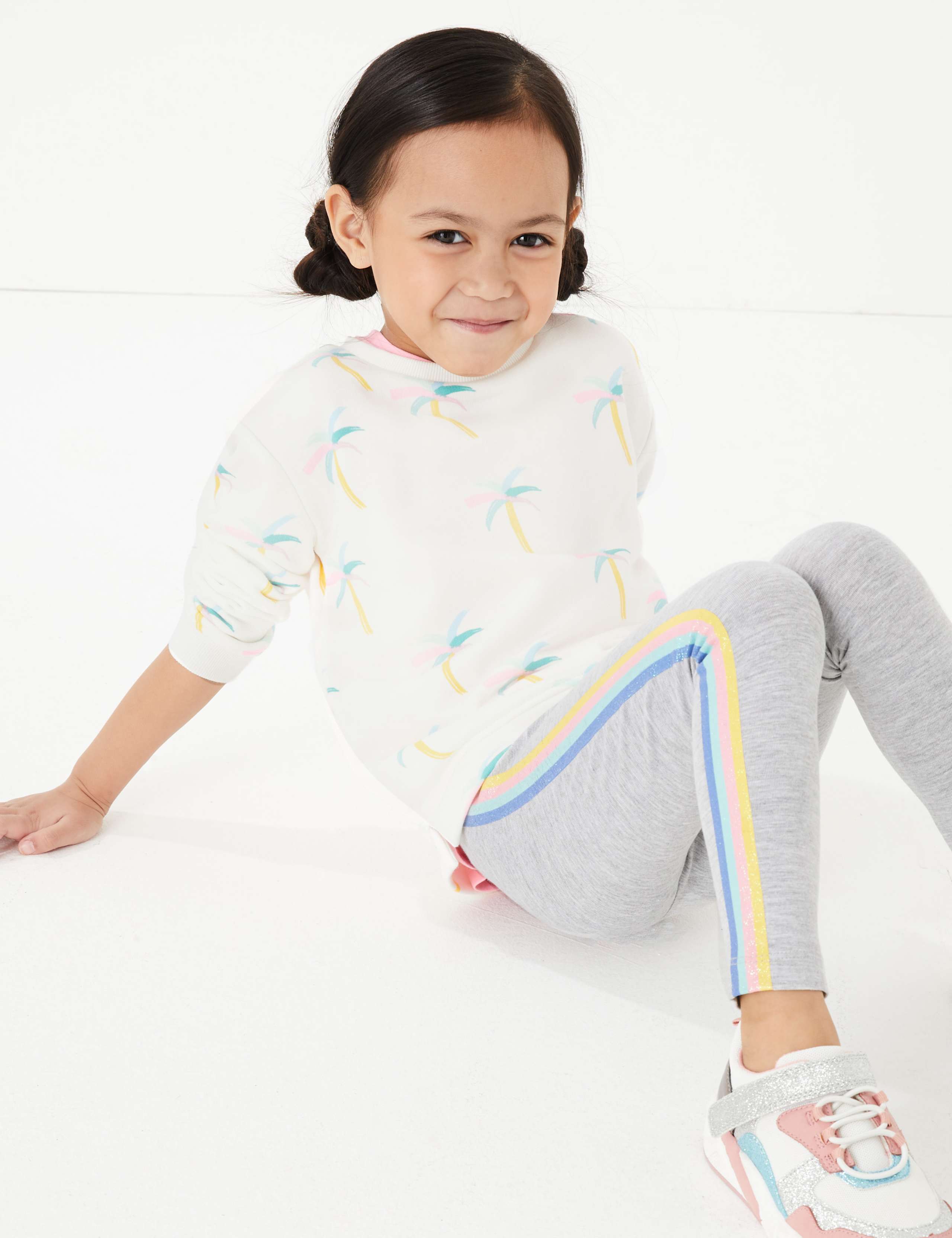 Cotton Palm Tree Print Sweatshirt (2-7 Yrs) 1 of 4