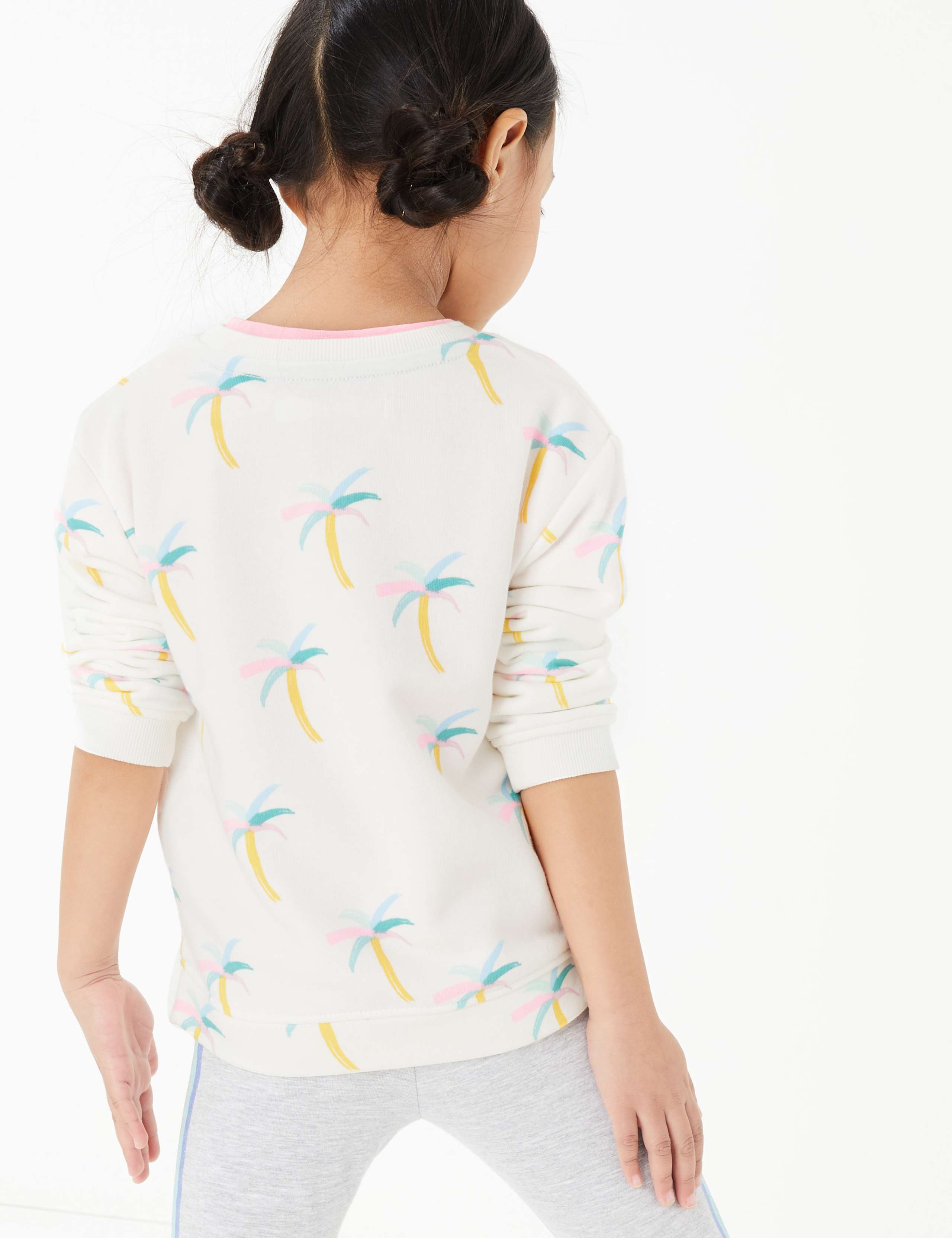 Cotton Palm Tree Print Sweatshirt (2-7 Yrs) 4 of 4