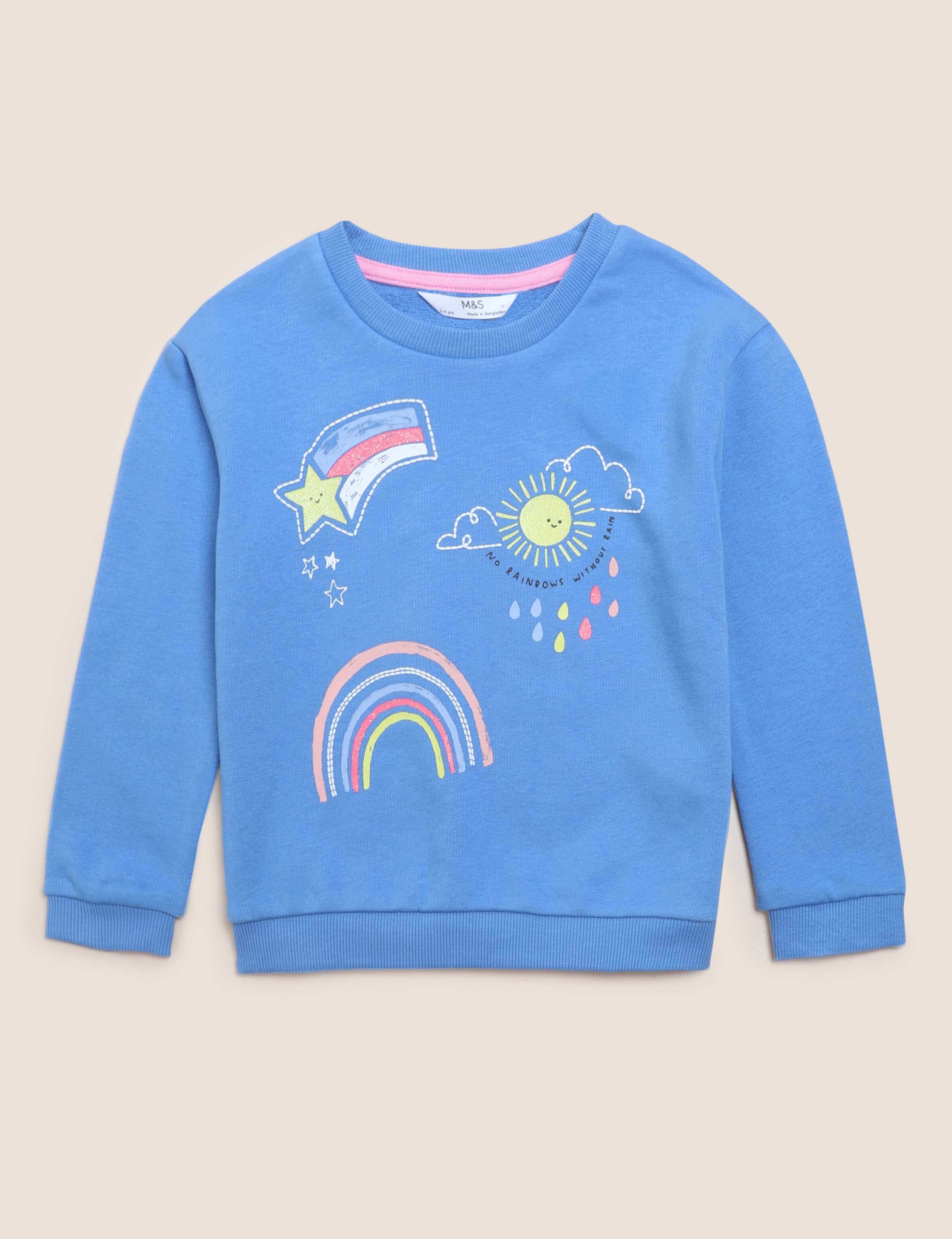 Cotton Rich Weather Print Sweatshirt (2-7 Yrs) 1 of 1
